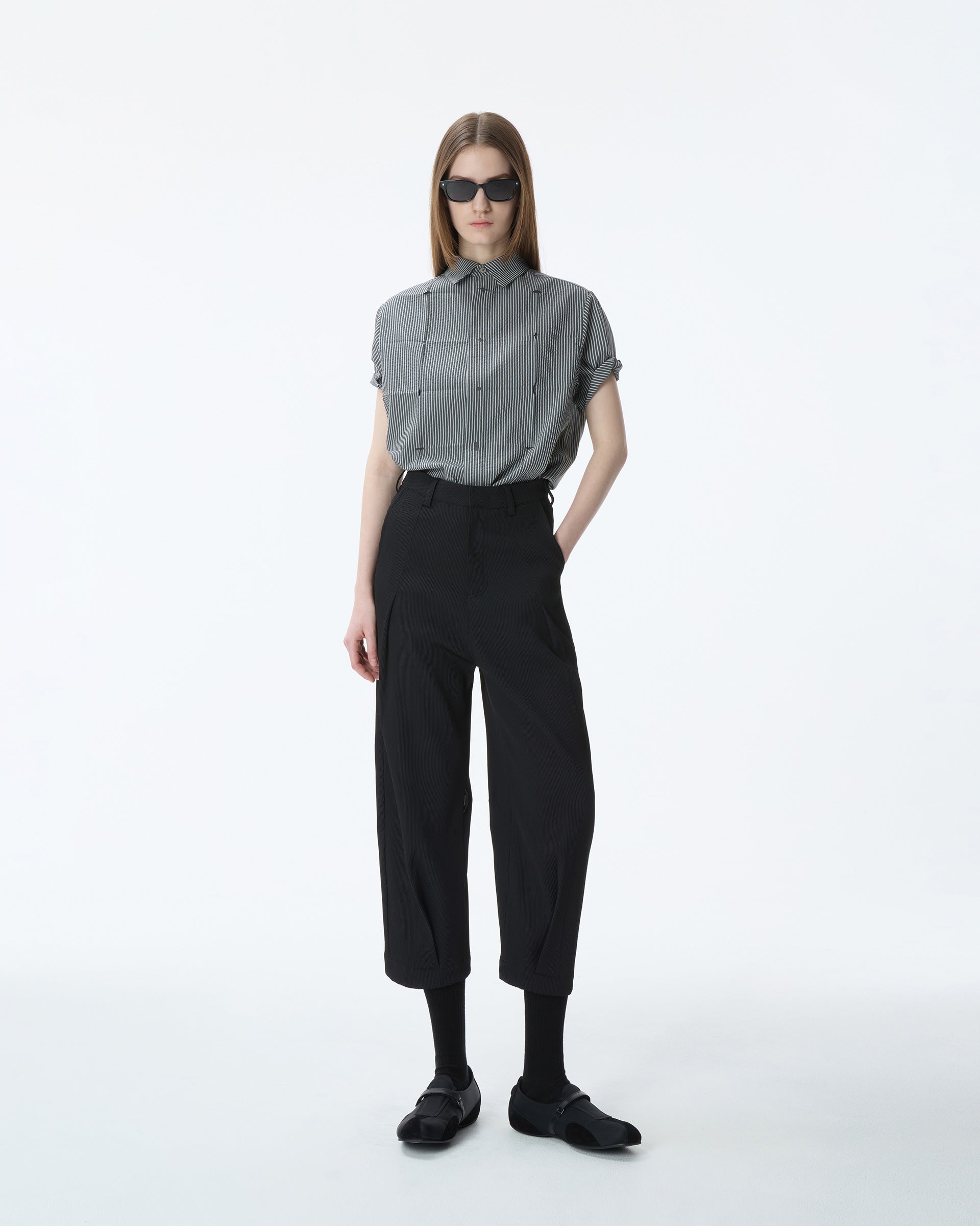 Ader Error - Half Sleeve Shirt Product. 38 (Noir) product image 1 | TRAB K-Fashion Australia