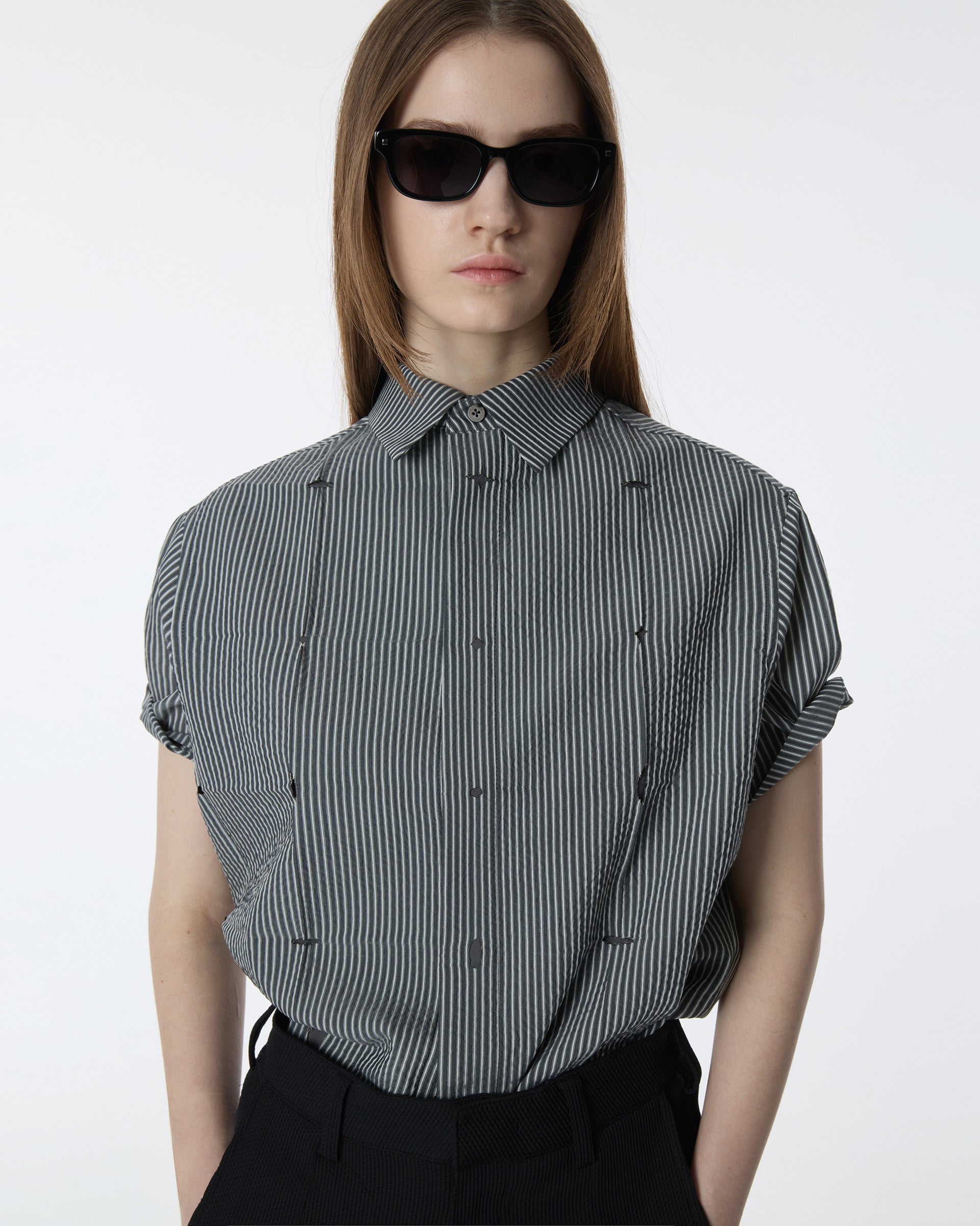 Ader Error - Half Sleeve Shirt Product. 38 (Noir) product image 5 | TRAB K-Fashion Australia
