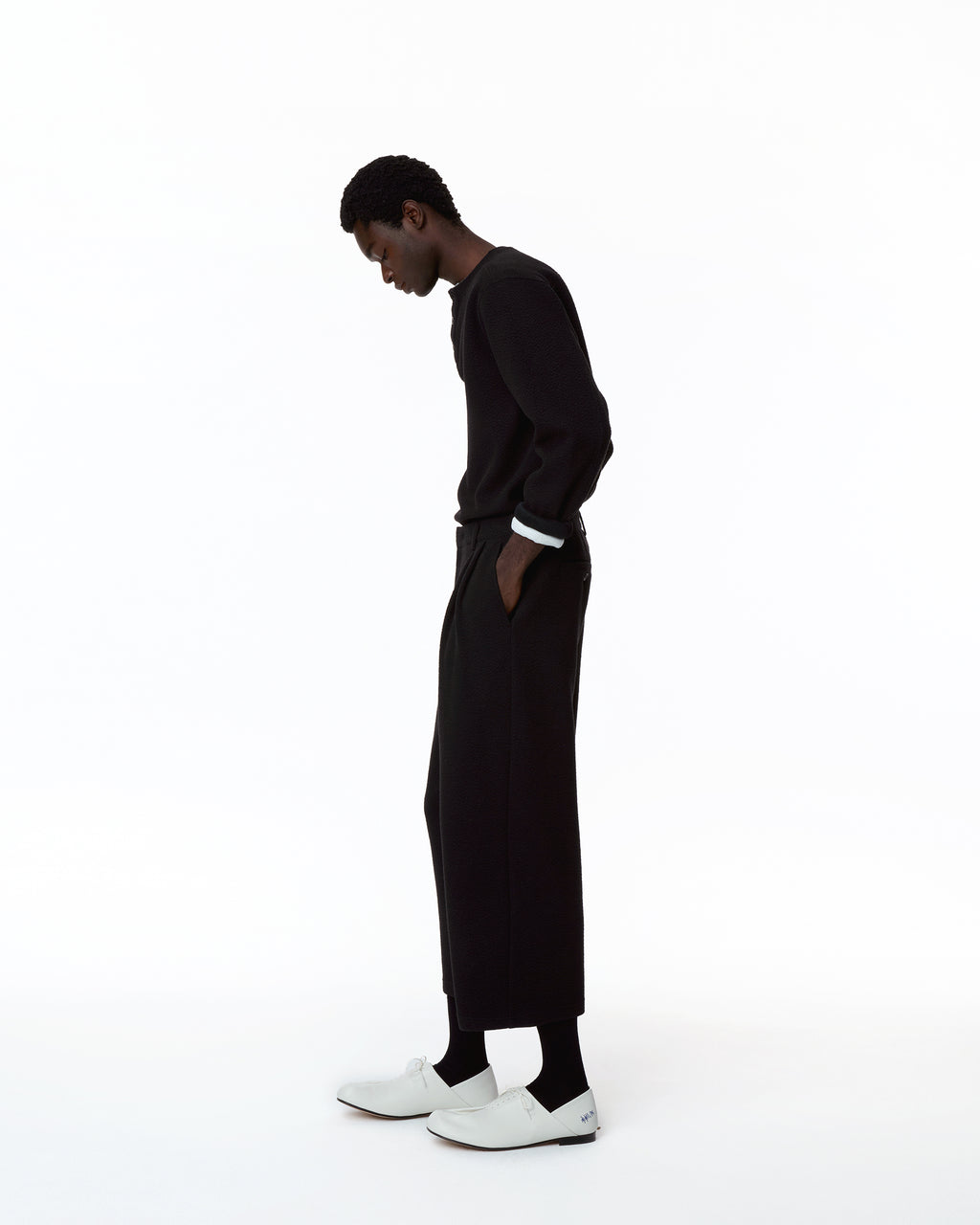 Ader Error - Realce Henley Neck T-shirt Product. 5 (Noir) product image 10 | TRAB K-Fashion Australia