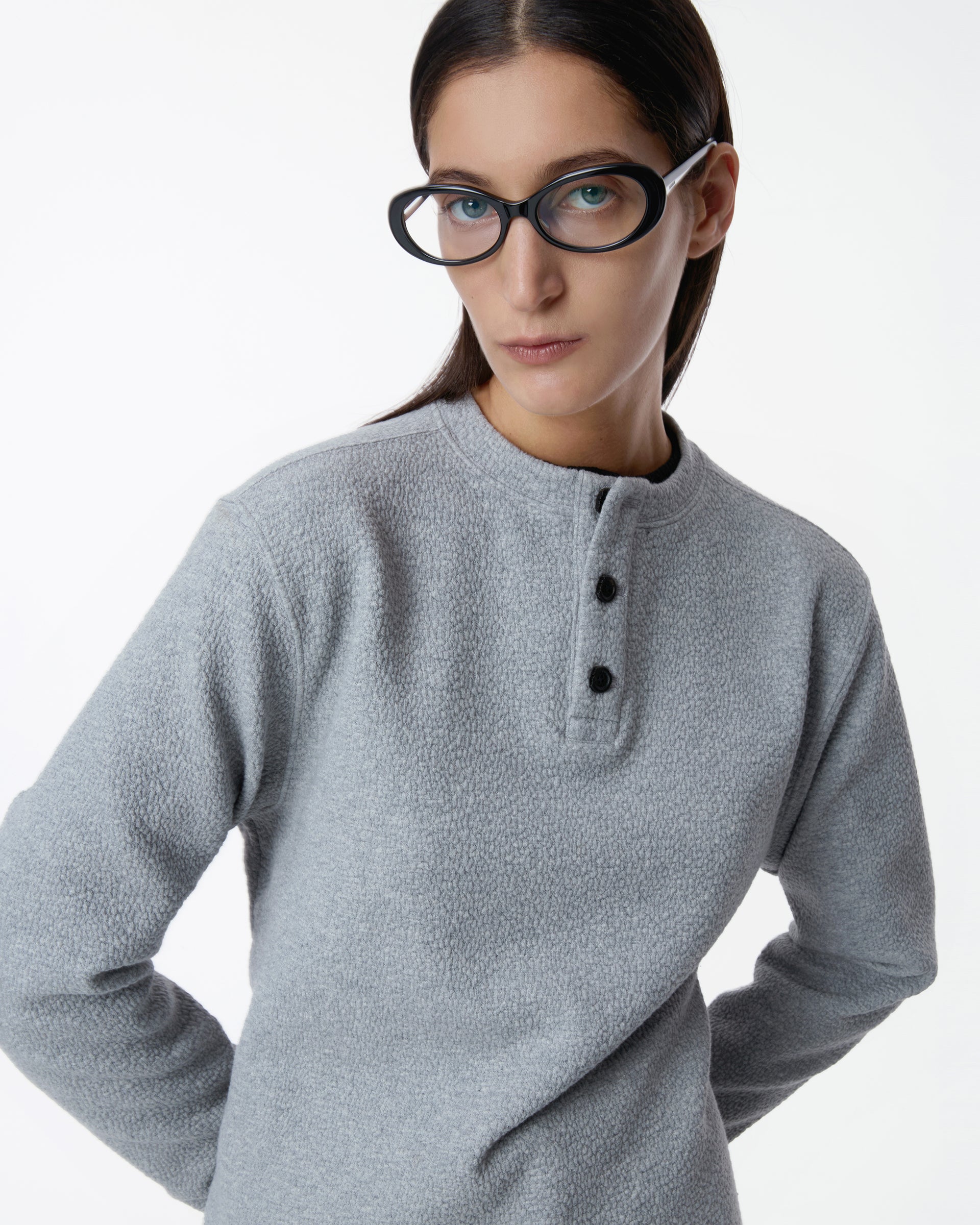 Ader Error - Realce Henley Neck T-shirt Product. 5 (Grey) product image 5 | TRAB K-Fashion Australia