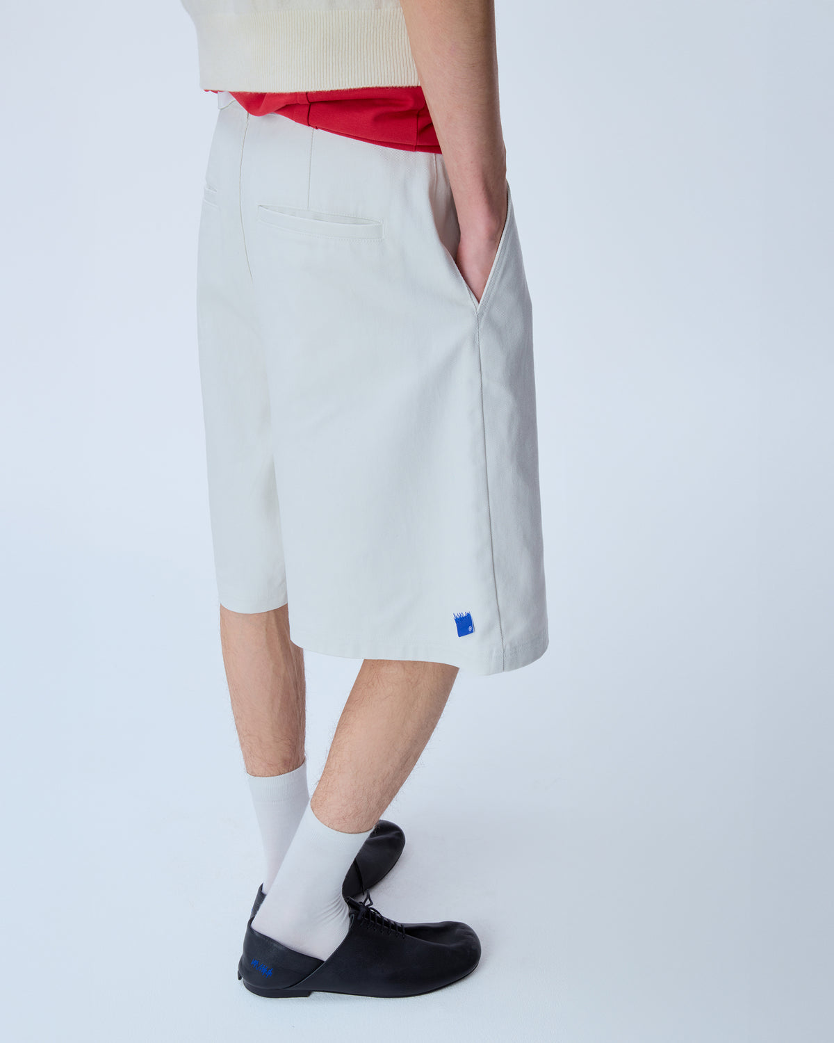 Ader Error - Sig; BL Tag shorts 01 (Ivory) product image 4 | TRAB K-Fashion Australia