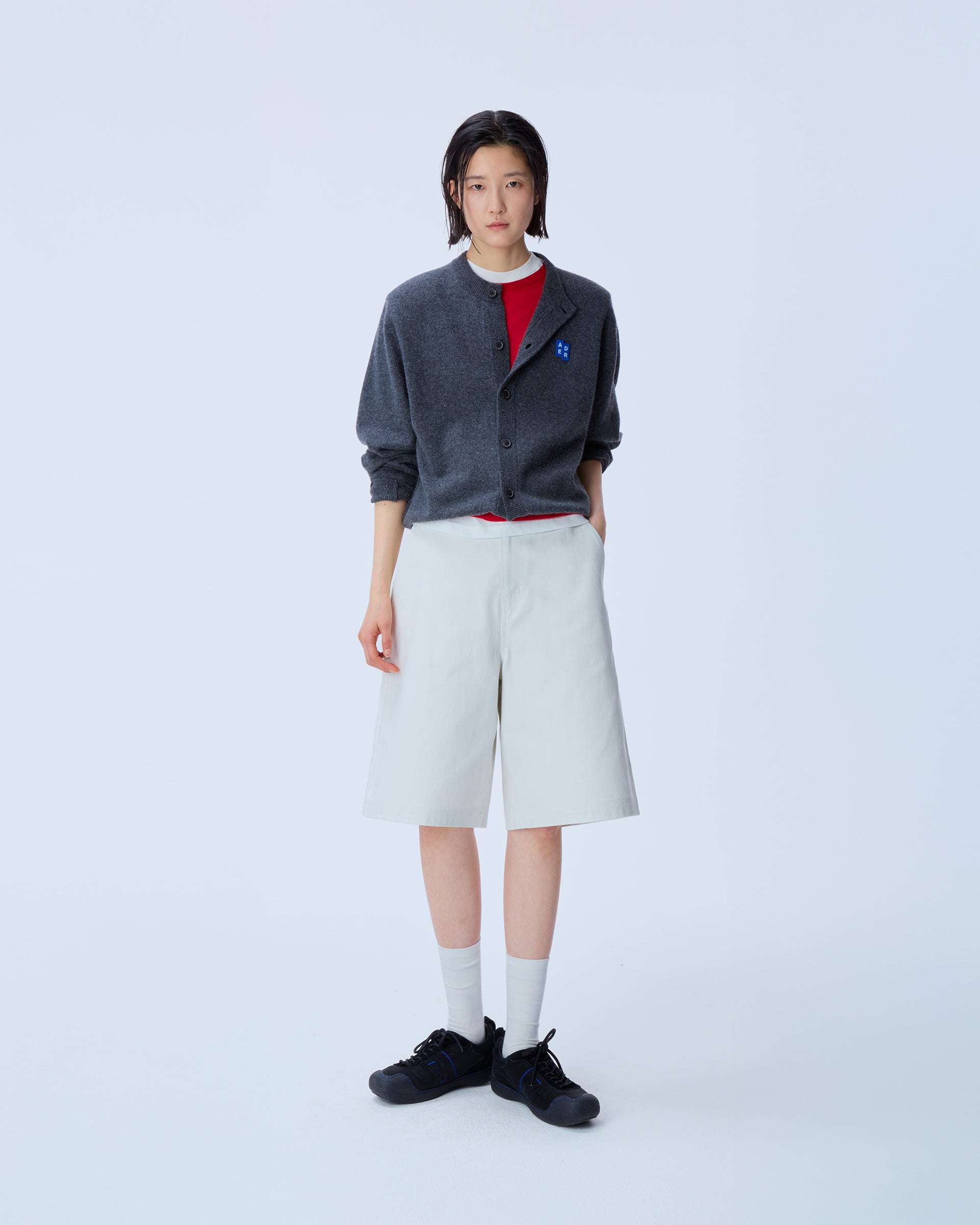 Ader Error - Sig; BL Tag shorts 01 (Ivory) product image 1 | TRAB K-Fashion Australia