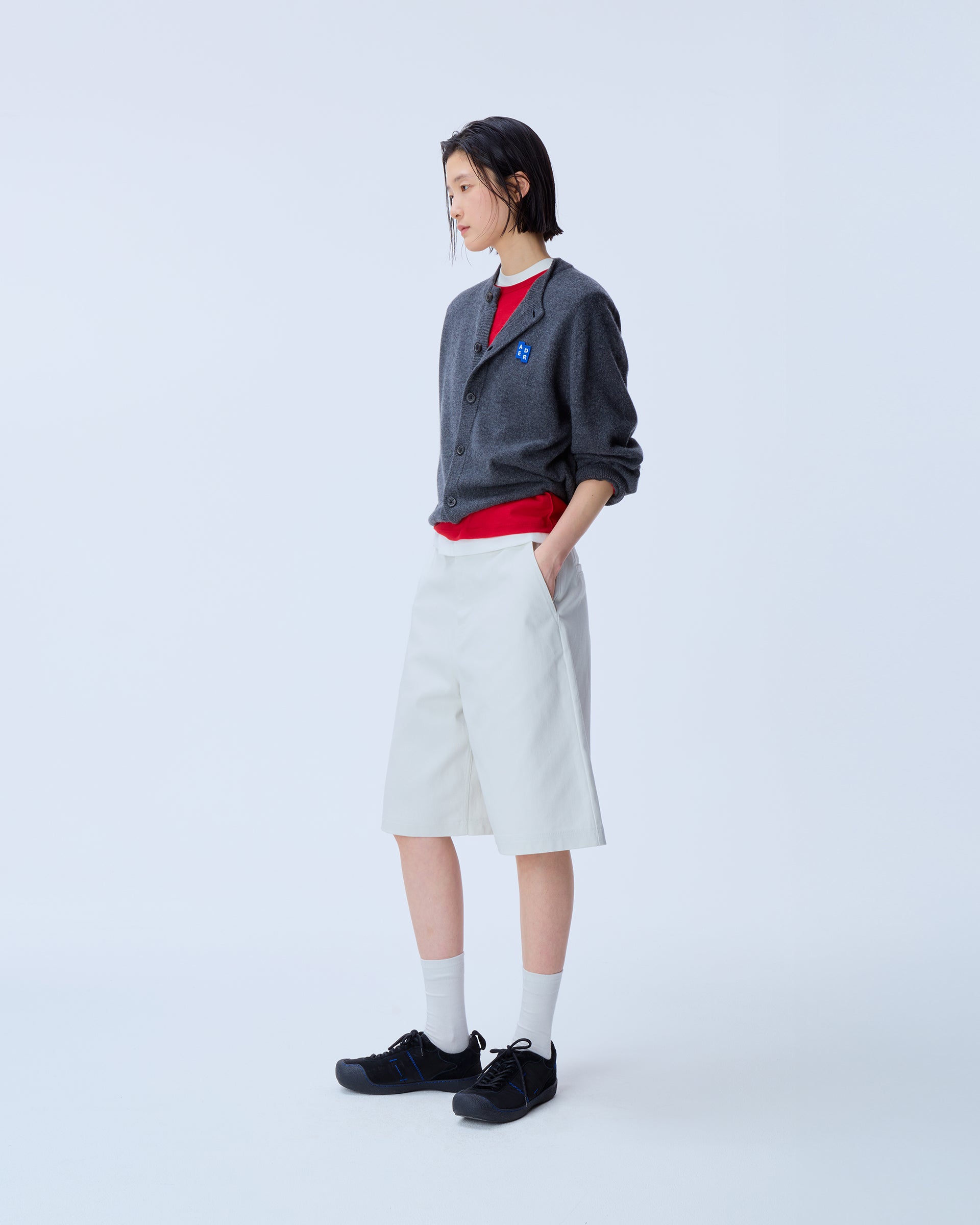 Ader Error - Sig; BL Tag shorts 01 (Ivory) product image 2 | TRAB K-Fashion Australia