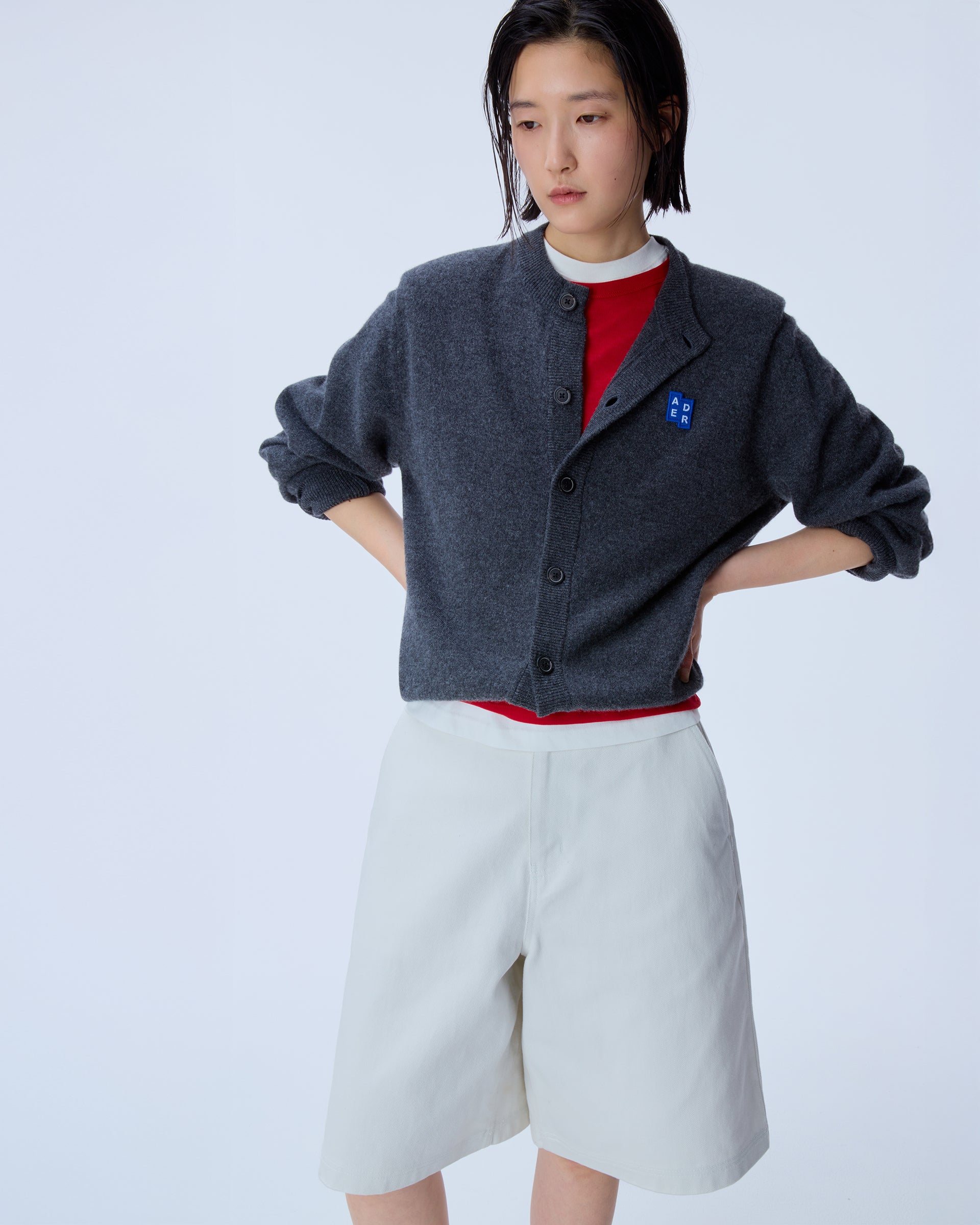 Ader Error - Sig; BL Tag shorts 01 (Ivory) product image 4 | TRAB K-Fashion Australia