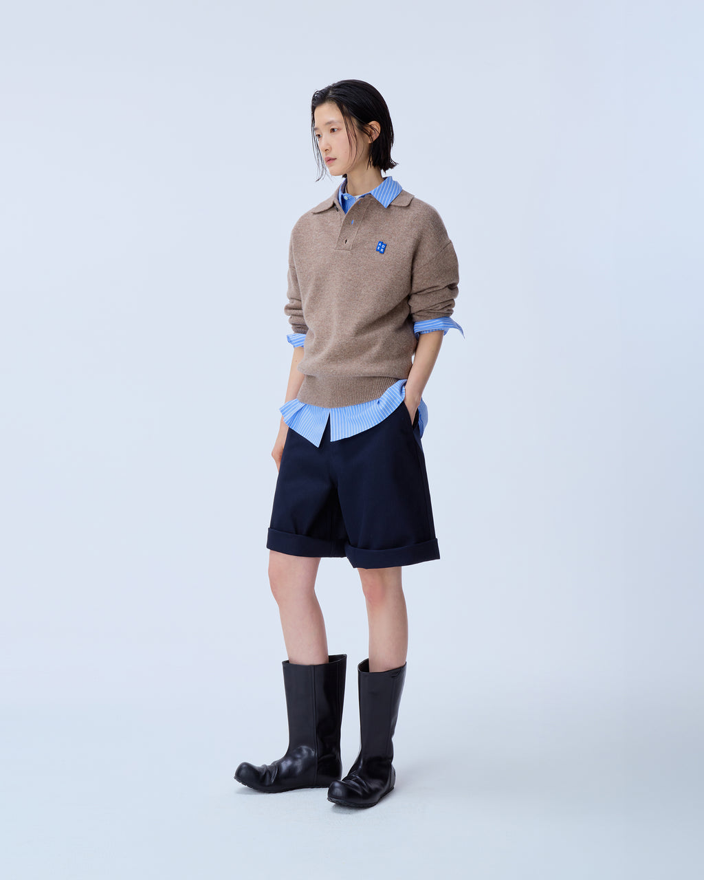Ader Error - Sig; BL Tag shorts 01 (Navy) product image 2 | TRAB K-Fashion Australia