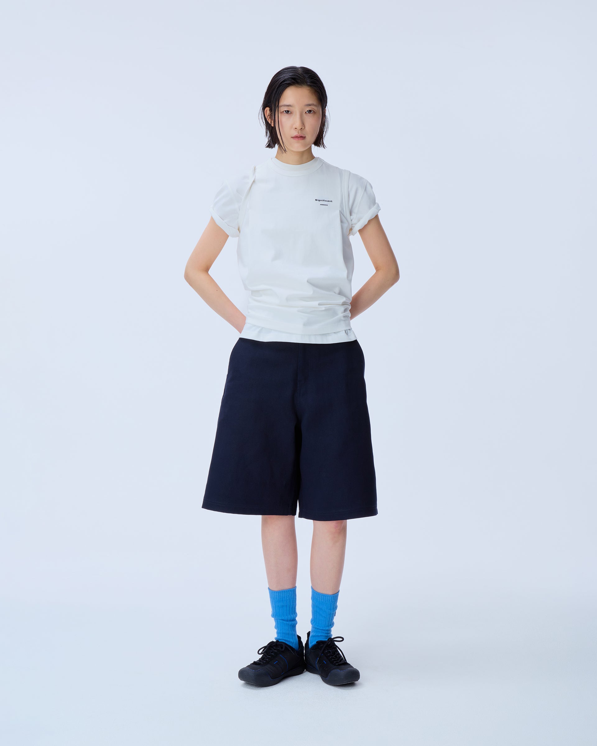 Ader Error - Sig; BL Tag shorts 01 (Navy) product image 7 | TRAB K-Fashion Australia