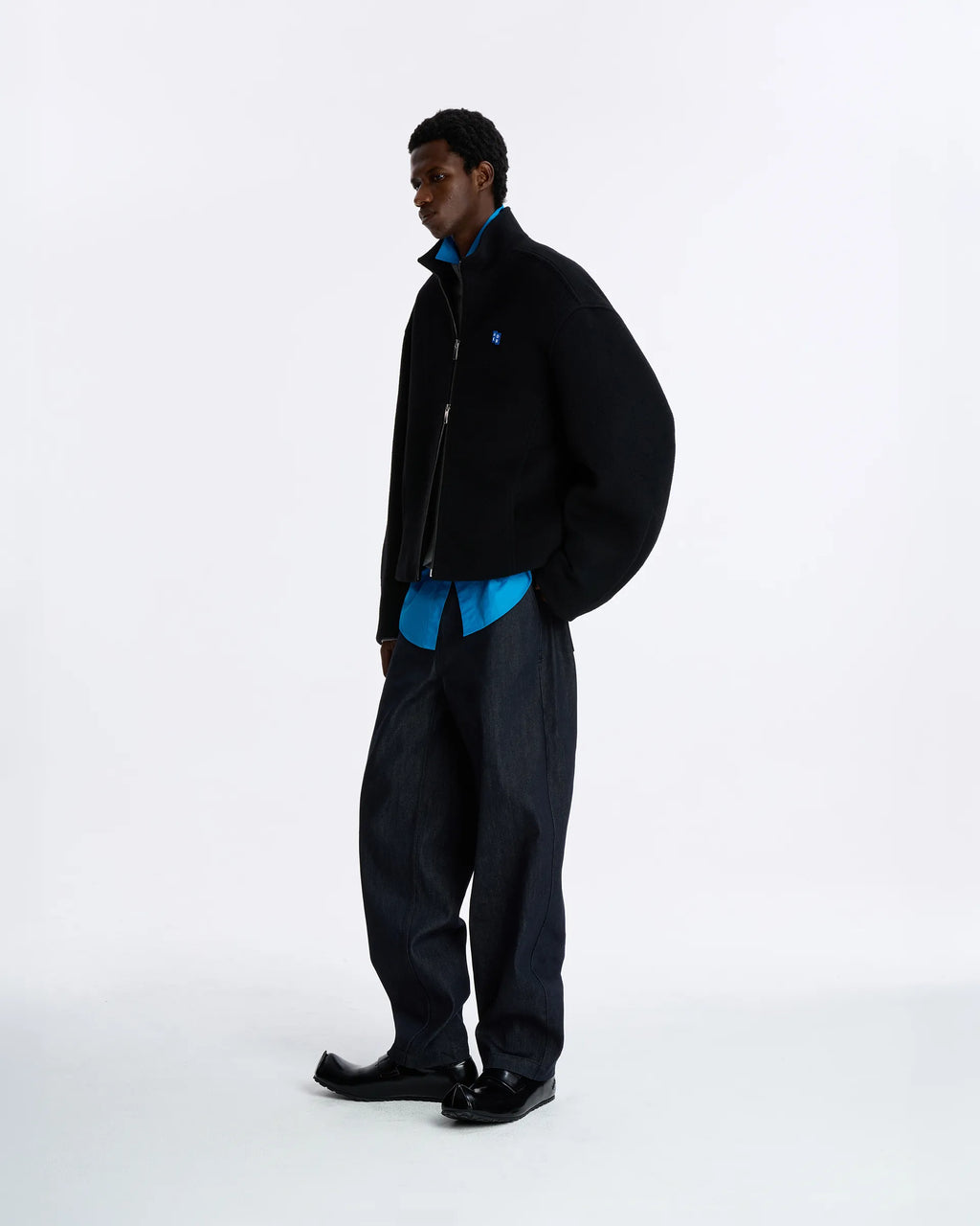 Ader Error - Sig; BL Tag Crop Coat 01 (Noir) product image 2 | TRAB K-Fashion Australia
