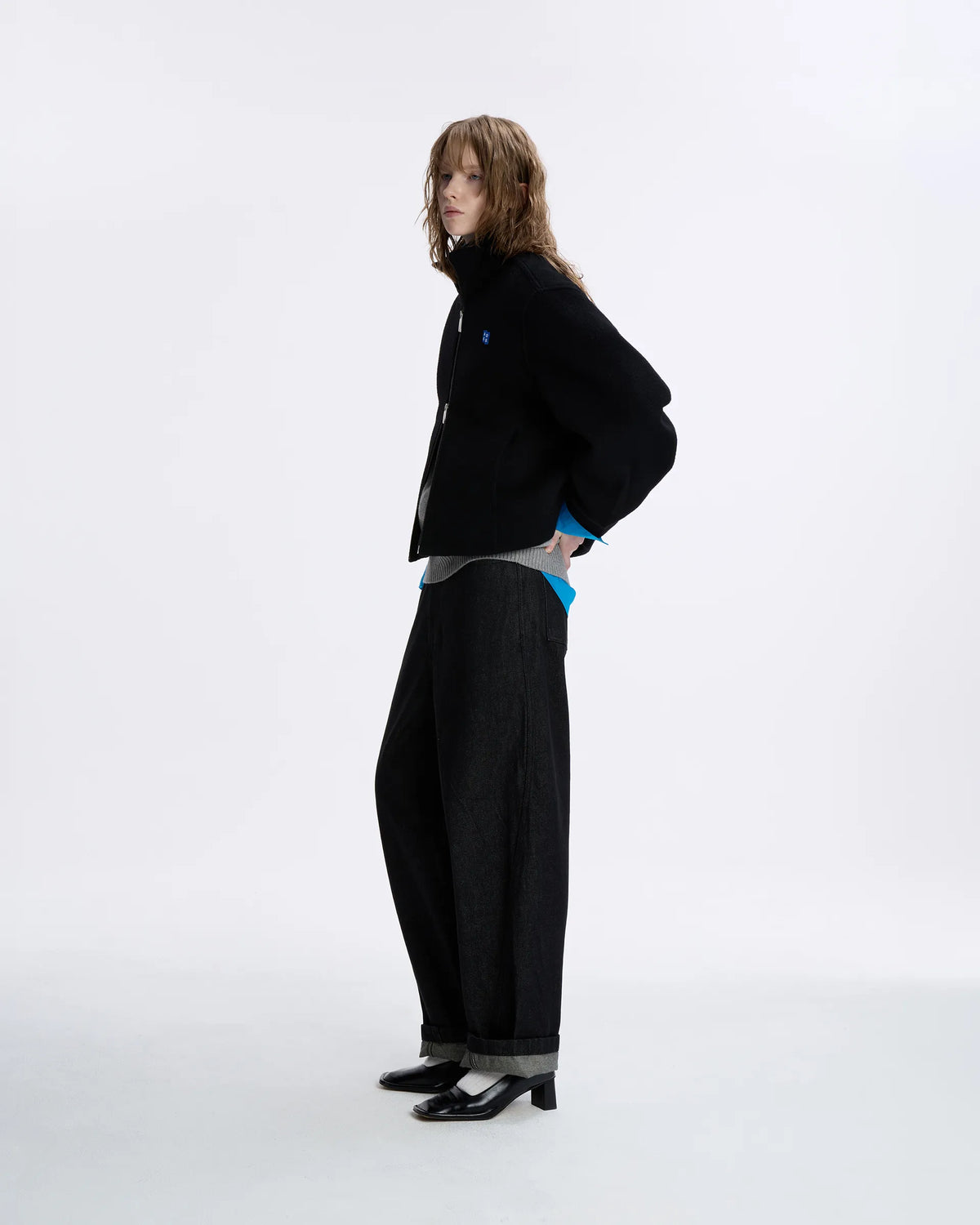 Ader Error - Sig; BL Tag Crop Coat 01 (Noir) product image 7 | TRAB K-Fashion Australia