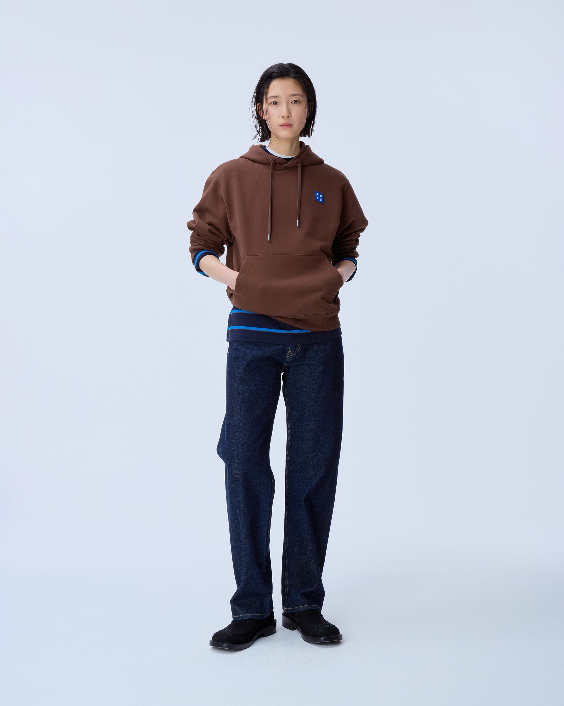 Ader Error - Sig; BL Tag hoodie 01 (Brown) product image 1 | TRAB K-Fashion Australia