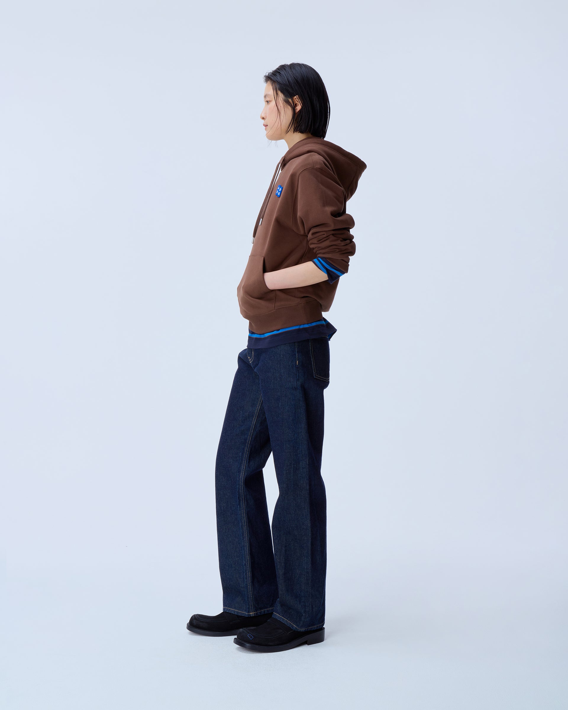 Ader Error - Sig; BL Tag hoodie 01 (Brown) product image 2 | TRAB K-Fashion Australia
