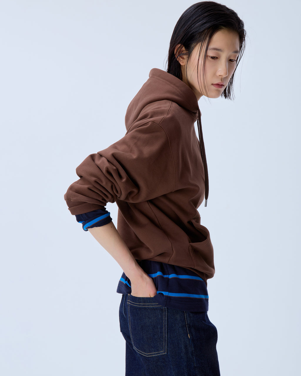 Ader Error - Sig; BL Tag hoodie 01 (Brown) product image 4 | TRAB K-Fashion Australia