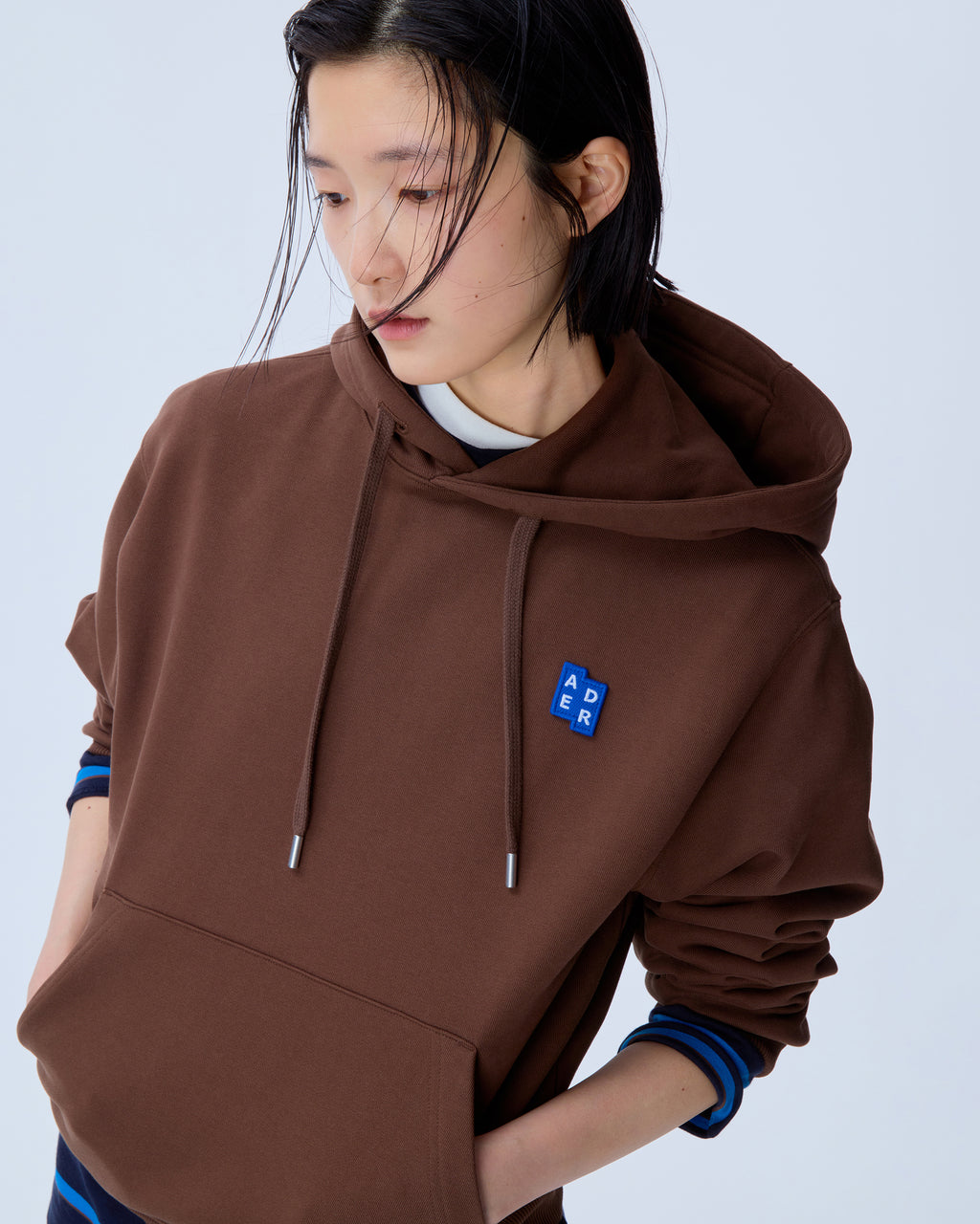 Ader Error - Sig; BL Tag hoodie 01 (Brown) product image 5 | TRAB K-Fashion Australia