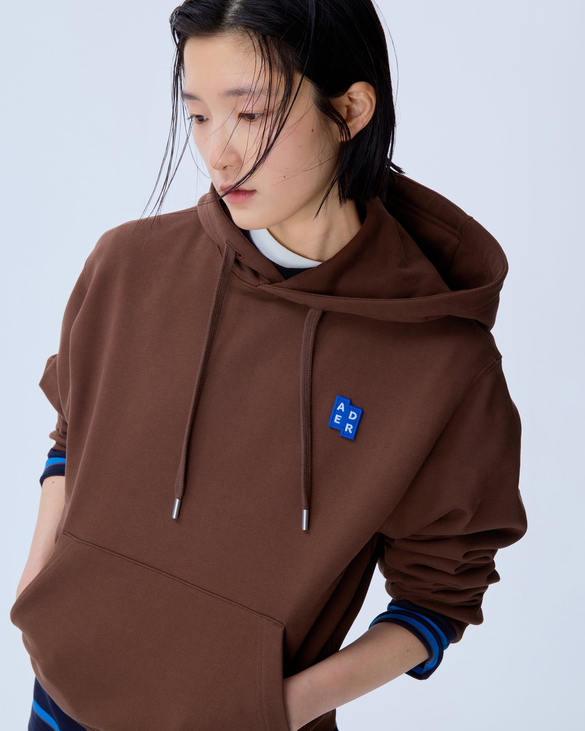 Ader Error - Sig; BL Tag hoodie 01 (Brown) product image 5 | TRAB K-Fashion Australia