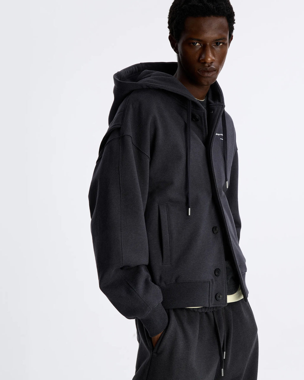 Ader Error - Sig; BL Tag Hoodie Jacket 01 (Charcoal) product image 4 | TRAB K-Fashion Australia