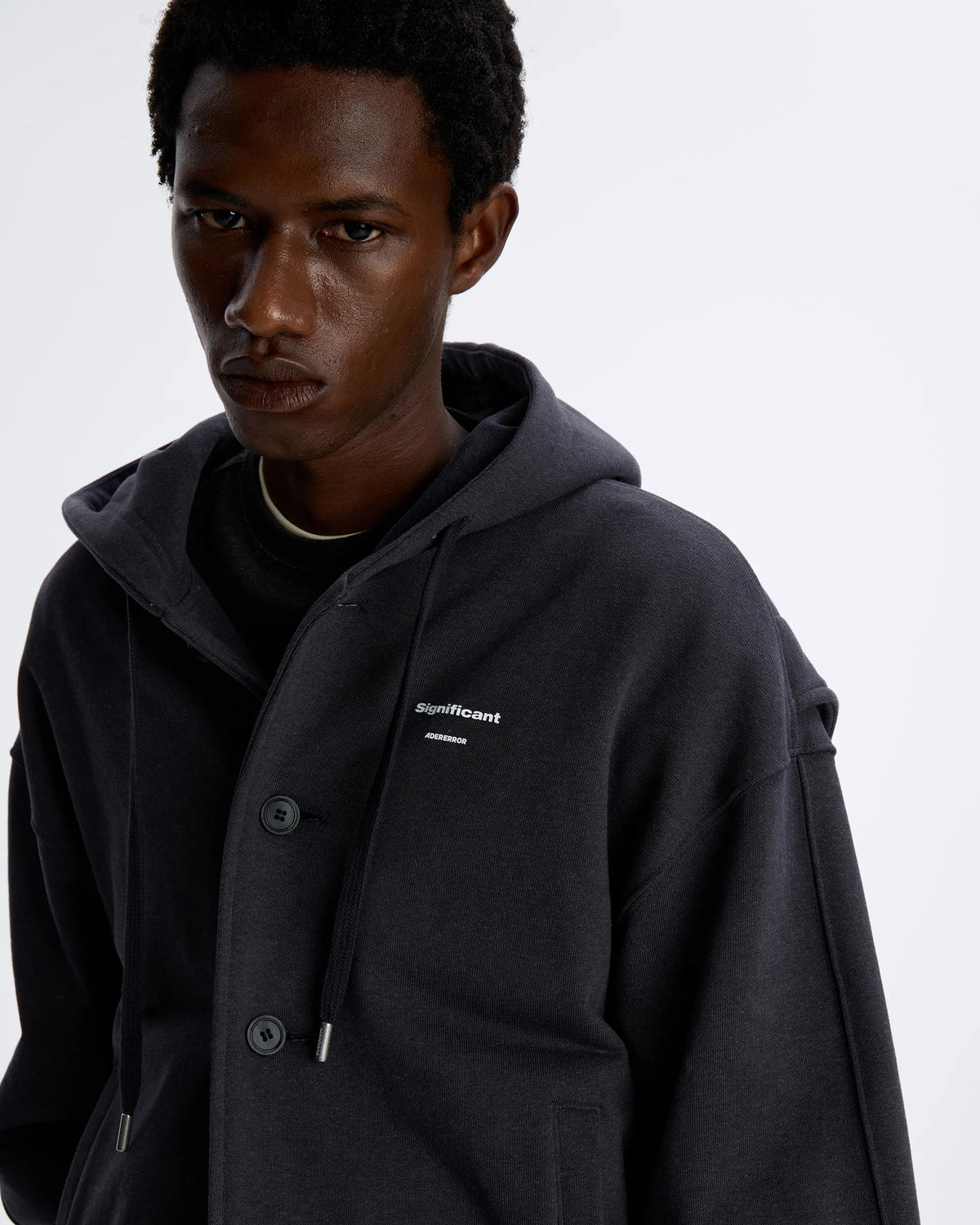 Ader Error - Sig; BL Tag Hoodie Jacket 01 (Charcoal) product image 5 | TRAB K-Fashion Australia