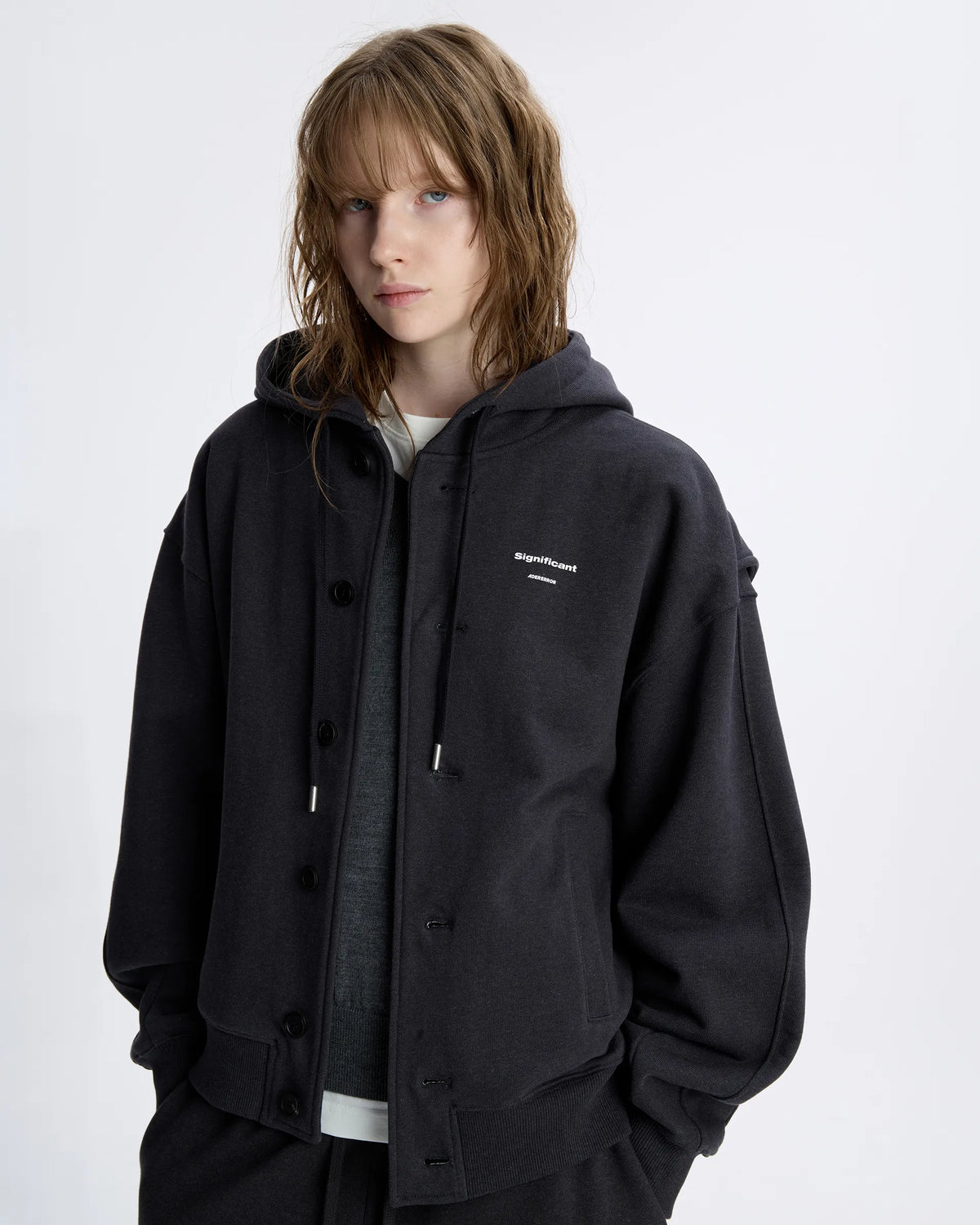 Ader Error - Sig; BL Tag Hoodie Jacket 01 (Charcoal) product image 10 | TRAB K-Fashion Australia