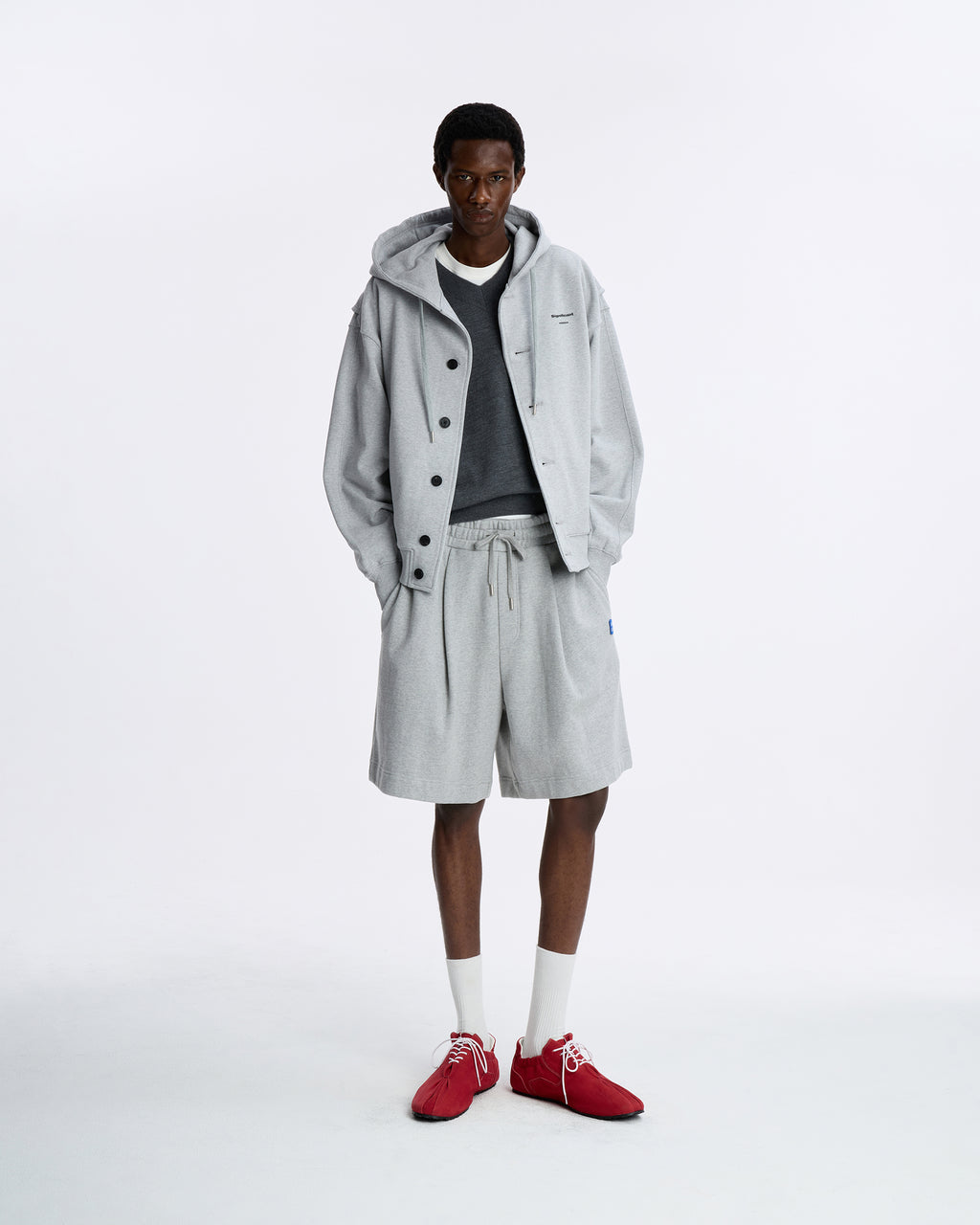 Ader Error - Sig; BL Tag Hoodie Jacket 01 (Grey) product image 1 | TRAB K-Fashion Australia
