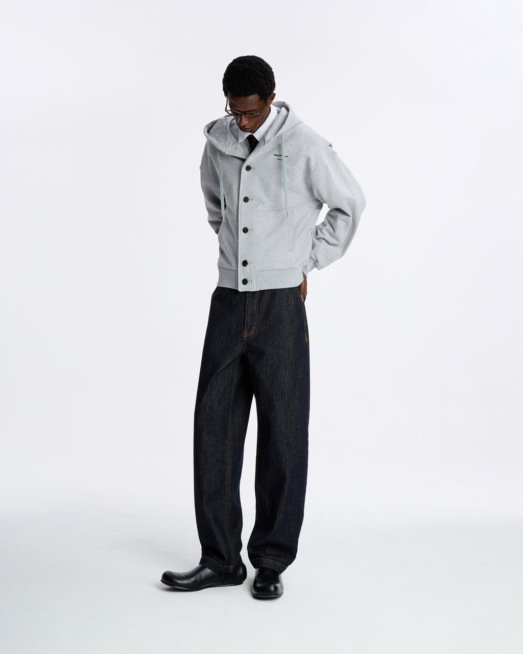 Ader Error - Sig; BL Tag Hoodie Jacket 01 (Grey) product image 3 | TRAB K-Fashion Australia