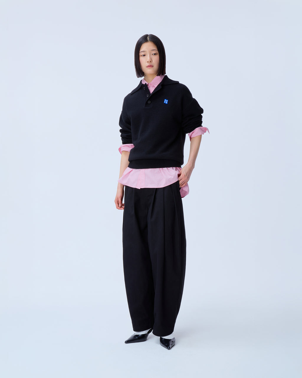 Ader Error - Sig; BL Tag knit 02 (Noir) product image 1 | TRAB K-Fashion Australia