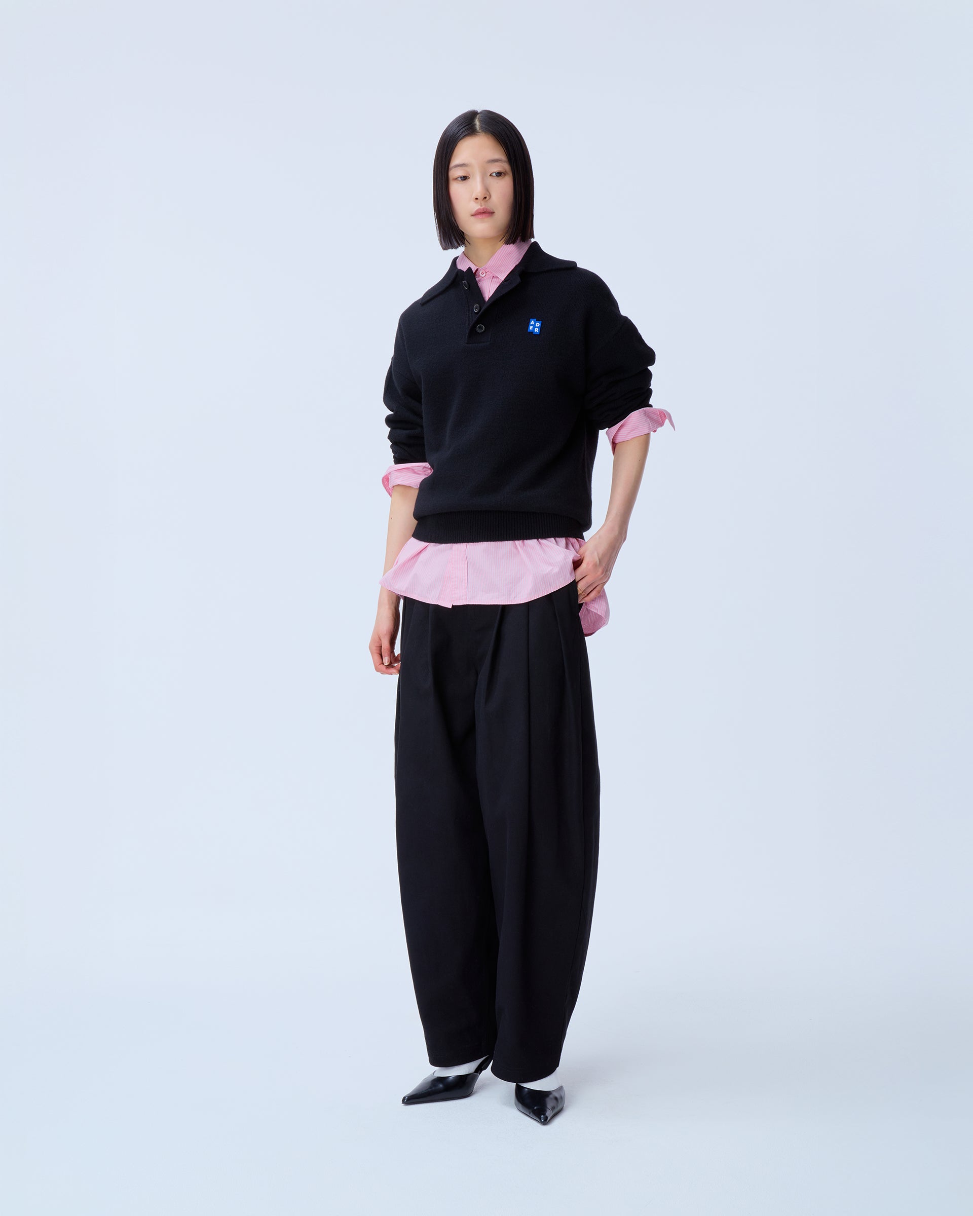 Ader Error - Sig; BL Tag knit 02 (Noir) product image 1 | TRAB K-Fashion Australia