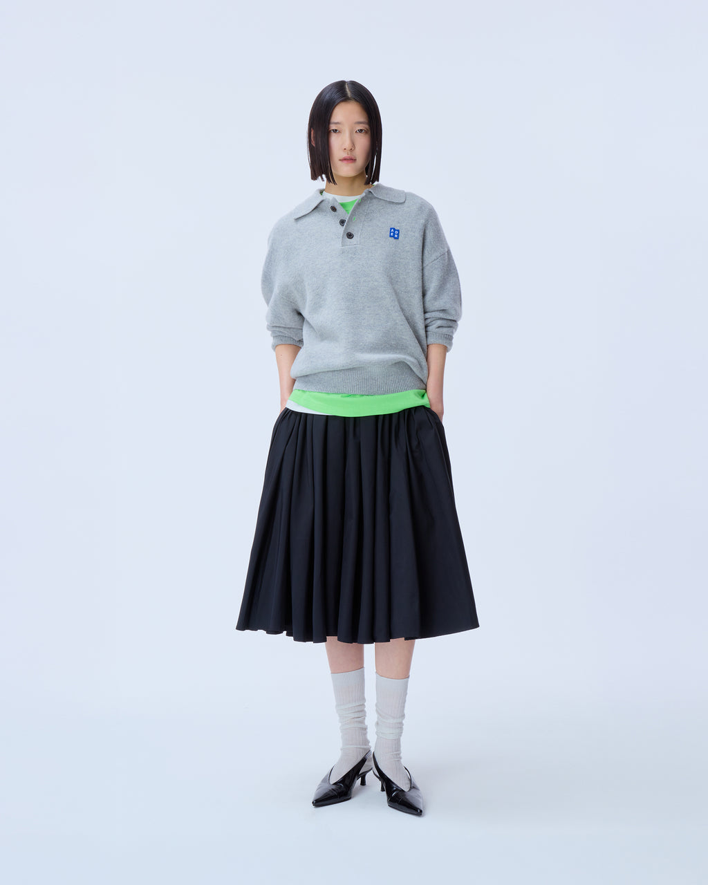 Ader Error - Sig; BL Tag knit 02 (Grey) product image 1 | TRAB K-Fashion Australia