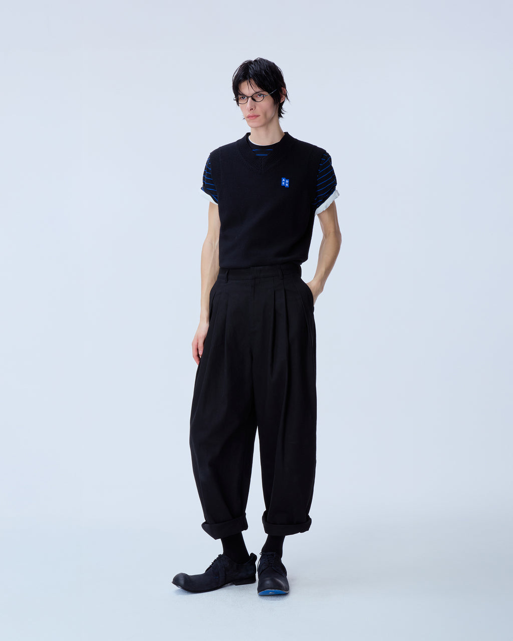 Ader Error - Sig; BL Tag knit vest 01 (Noir) product image 18 | TRAB K-Fashion Australia