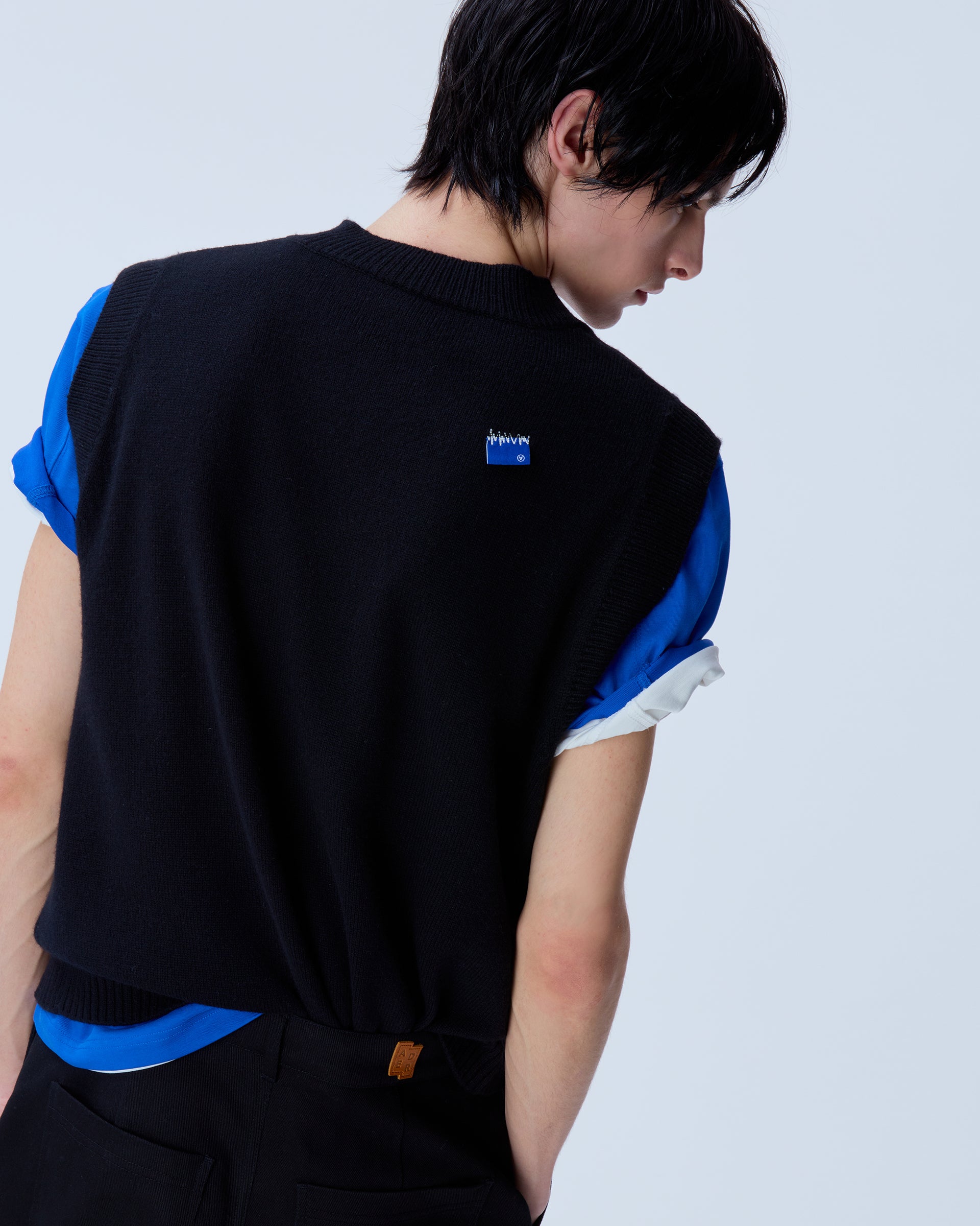 Ader Error - Sig; BL Tag knit vest 01 (Noir) product image 17 | TRAB K-Fashion Australia