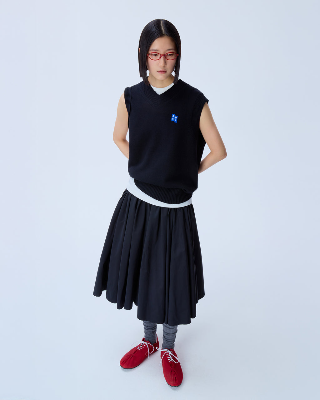 Ader Error - Sig; BL Tag knit vest 01 (Noir) product image 6 | TRAB K-Fashion Australia