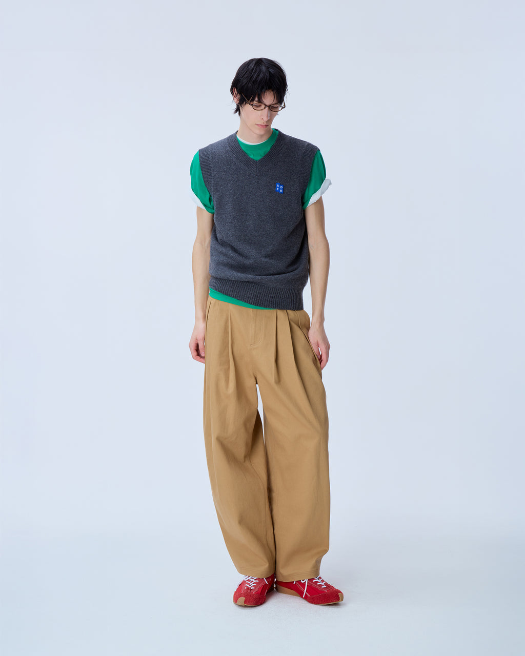 Ader Error - Sig; BL Tag knit vest 01 (Charcoal) product image 8 | TRAB K-Fashion Australia