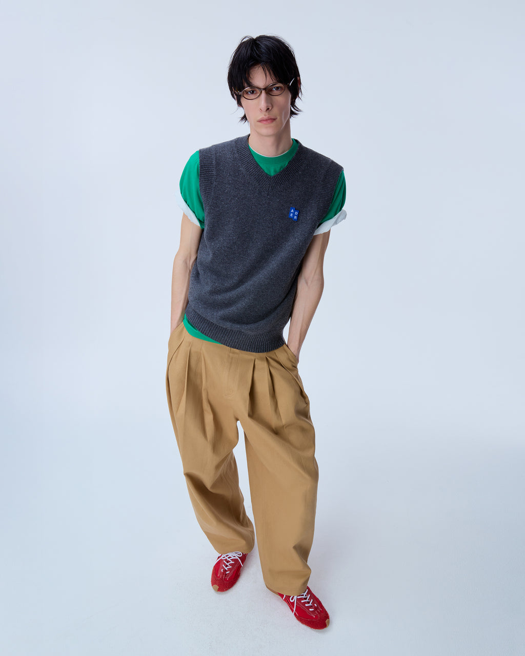 Ader Error - Sig; BL Tag knit vest 01 (Charcoal) product image 13 | TRAB K-Fashion Australia