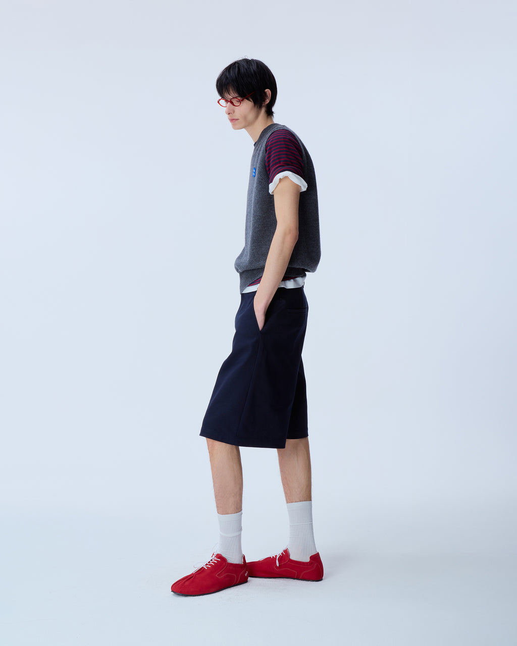 Ader Error - Sig; BL Tag knit vest 01 (Charcoal) product image 15 | TRAB K-Fashion Australia