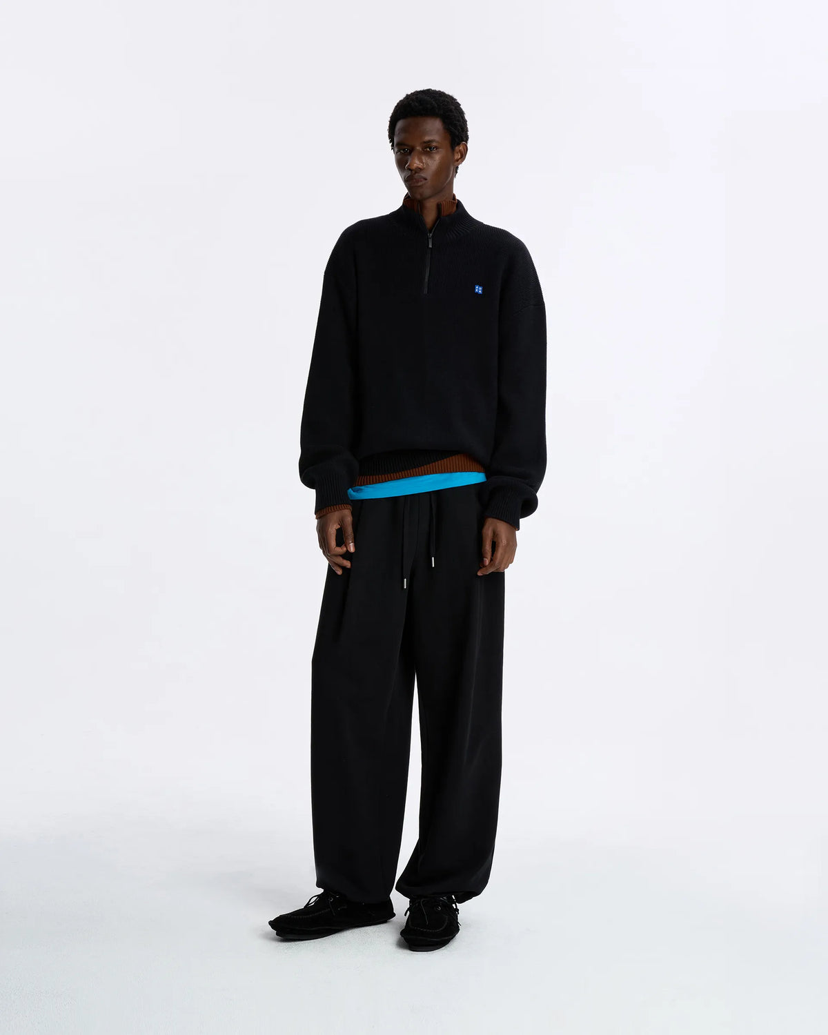 Ader Error - Sig; BL Tag Half Zip-Up Knit 01 (Noir) product image 10 | TRAB K-Fashion Australia