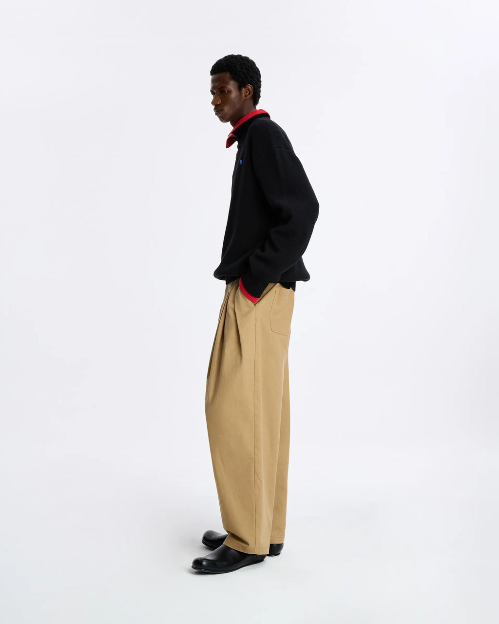 Ader Error - Sig; BL Tag Half Zip-Up Knit 01 (Noir) product image 2 | TRAB K-Fashion Australia