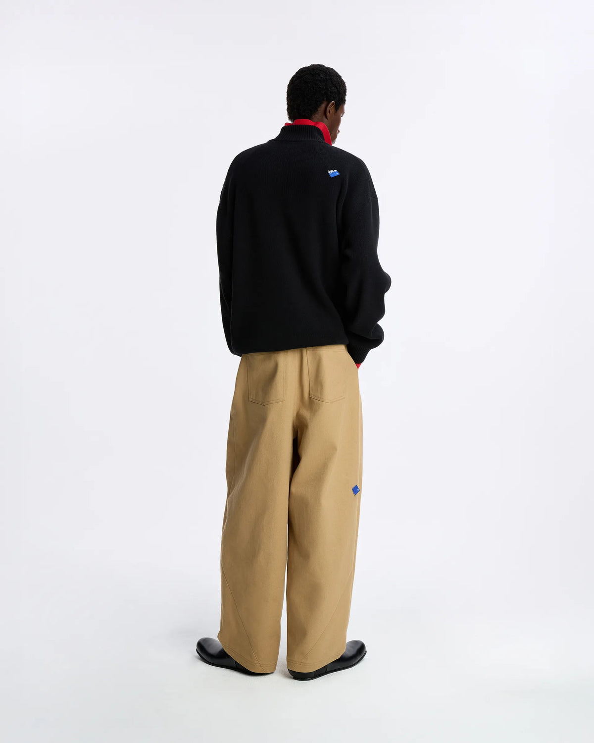 Ader Error - Sig; BL Tag Half Zip-Up Knit 01 (Noir) product image 3 | TRAB K-Fashion Australia