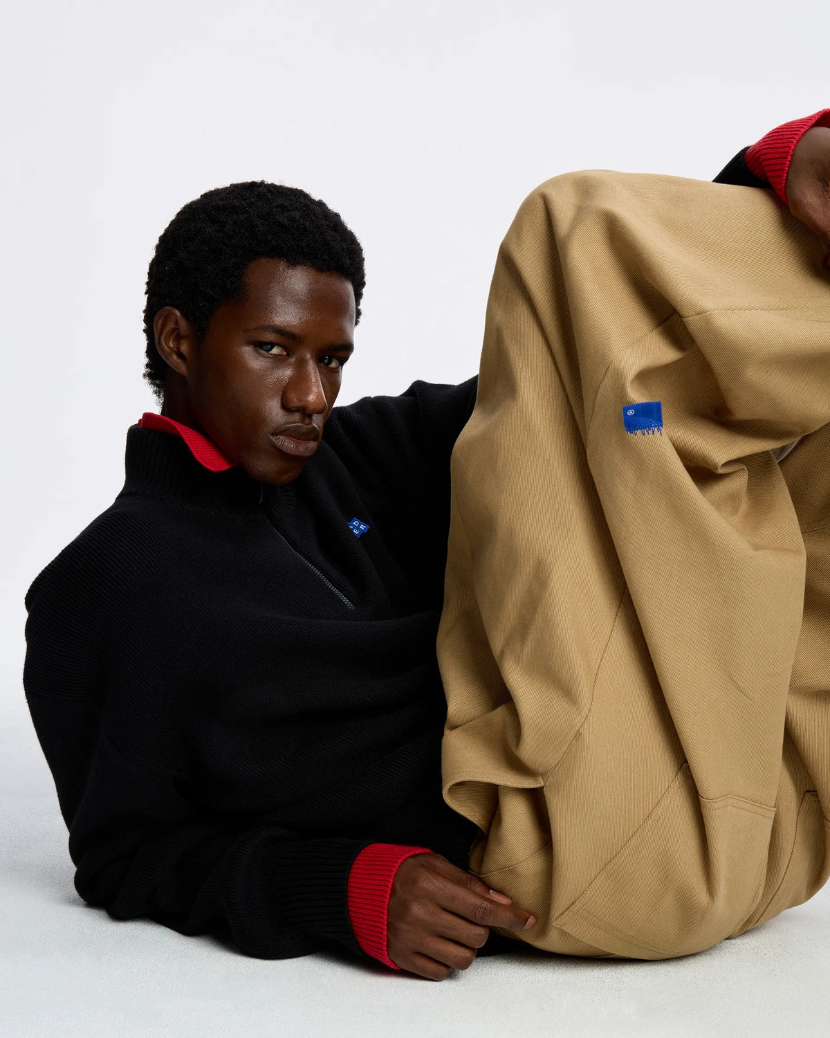 Ader Error - Sig; BL Tag Half Zip-Up Knit 01 (Noir) product image 6 | TRAB K-Fashion Australia