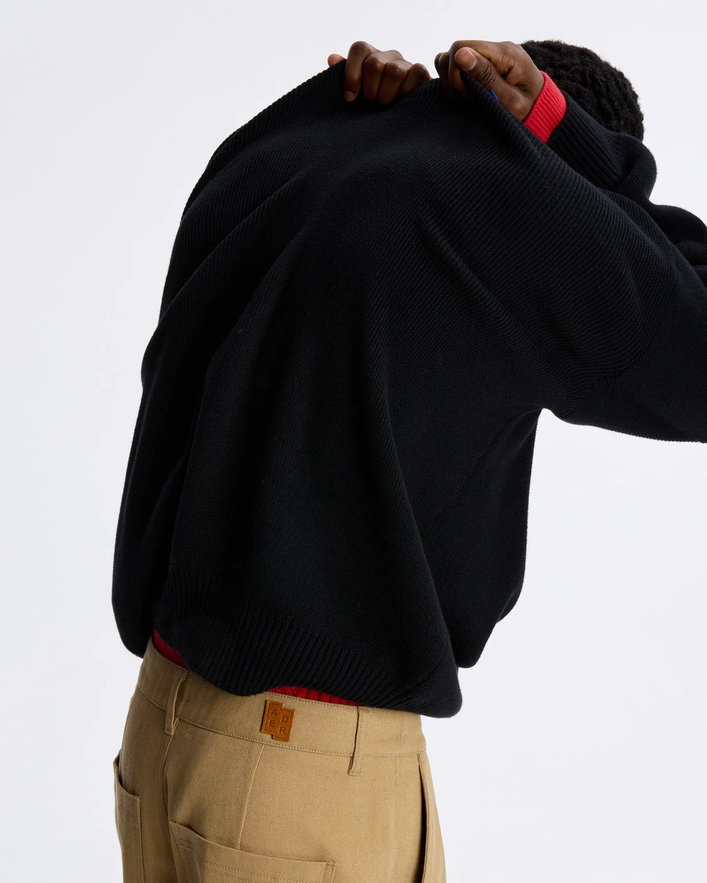 Ader Error - Sig; BL Tag Half Zip-Up Knit 01 (Noir) product image 7 | TRAB K-Fashion Australia
