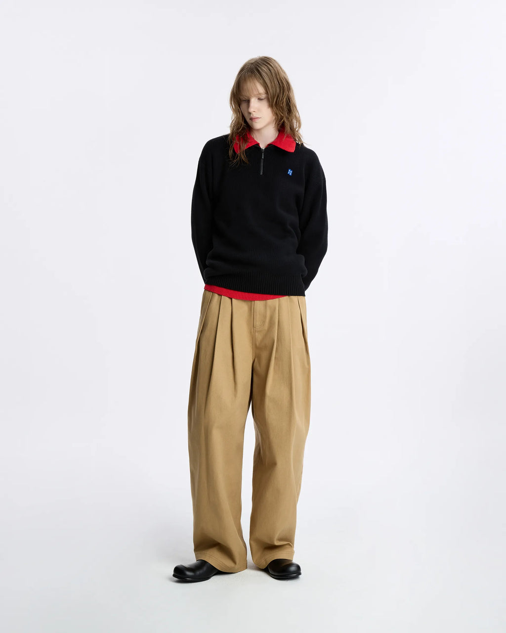 Ader Error - Sig; BL Tag Half Zip-Up Knit 01 (Noir) product image 11 | TRAB K-Fashion Australia