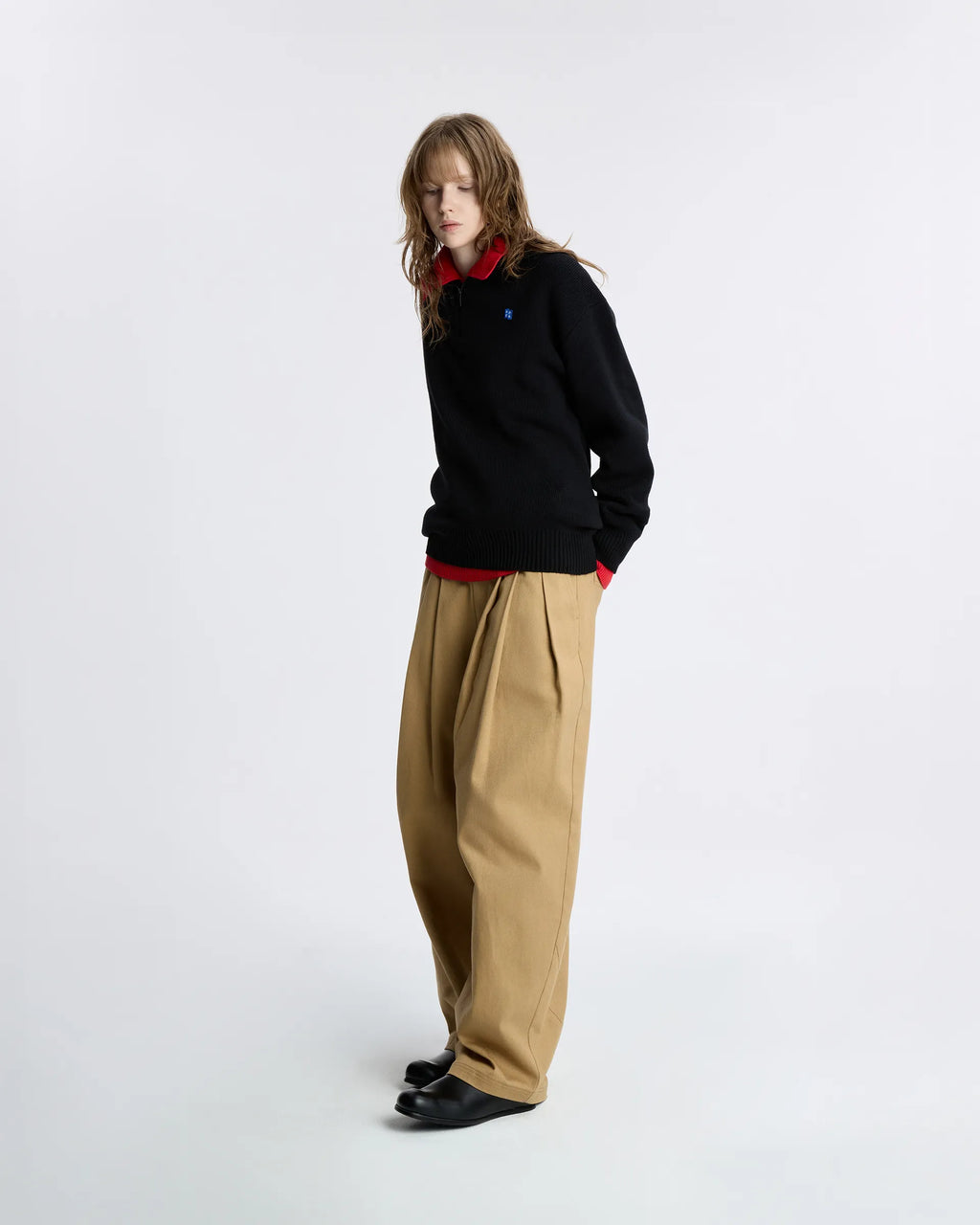 Ader Error - Sig; BL Tag Half Zip-Up Knit 01 (Noir) product image 12 | TRAB K-Fashion Australia