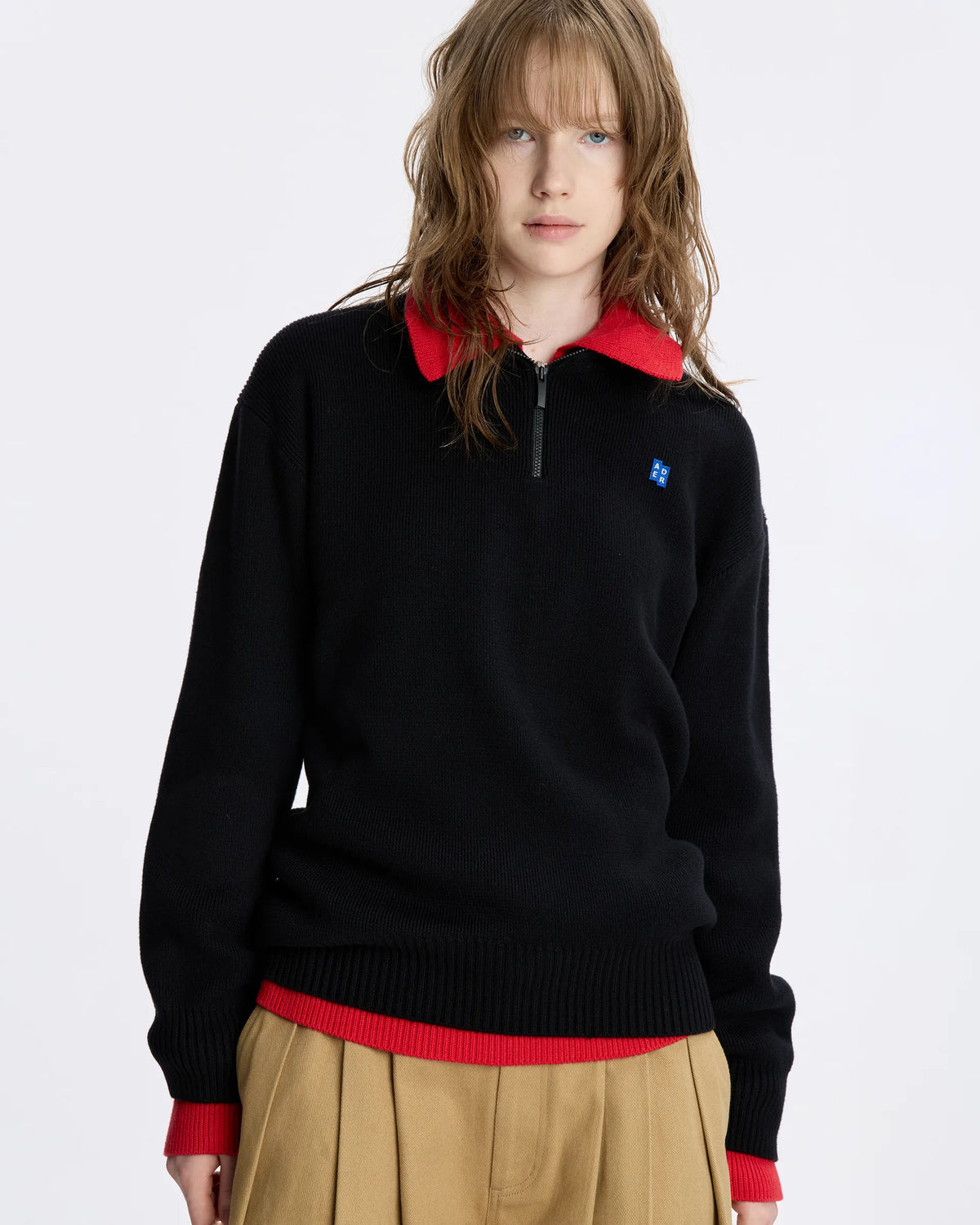 Ader Error - Sig; BL Tag Half Zip-Up Knit 01 (Noir) product image 13 | TRAB K-Fashion Australia