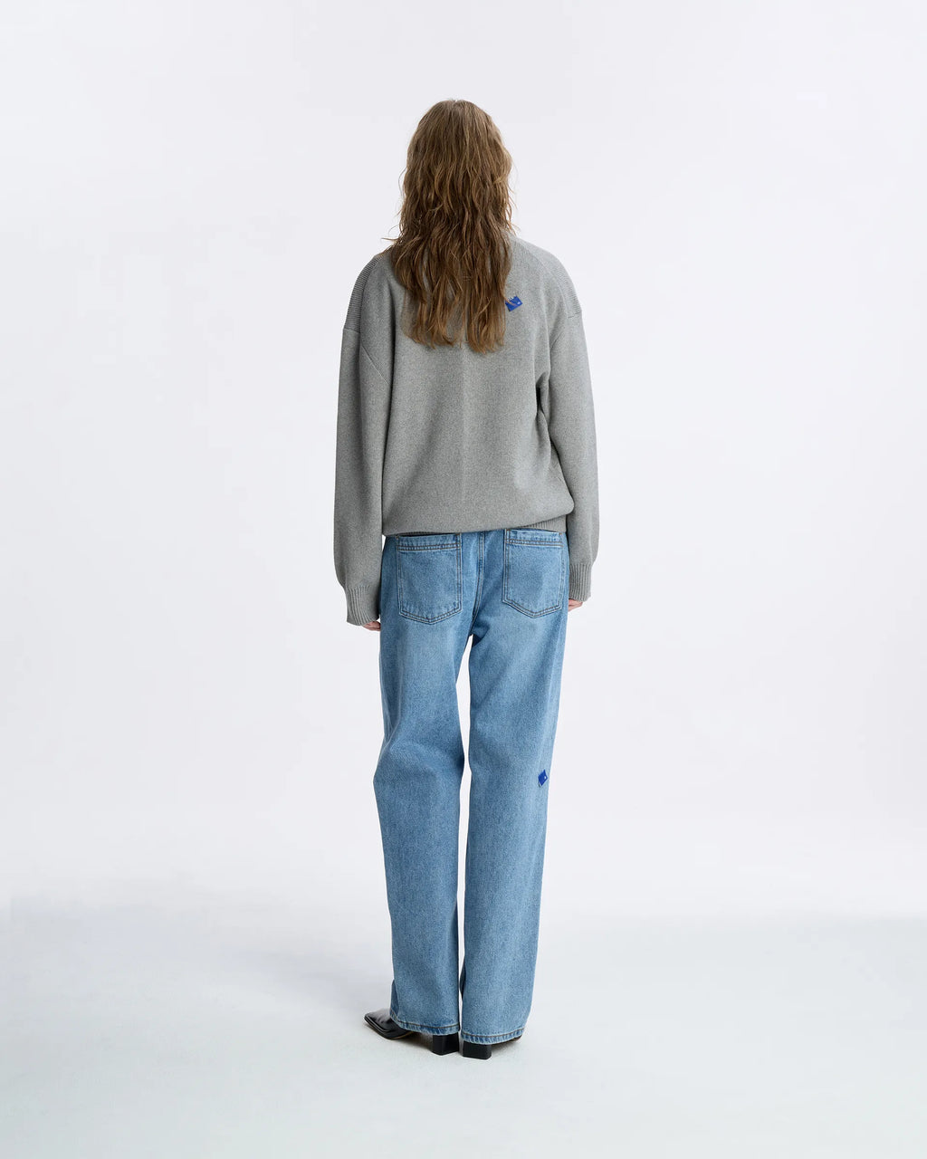 Ader Error - Sig; BL Tag Half Zip-Up Knit 01 (Grey) product image 11 | TRAB K-Fashion Australia