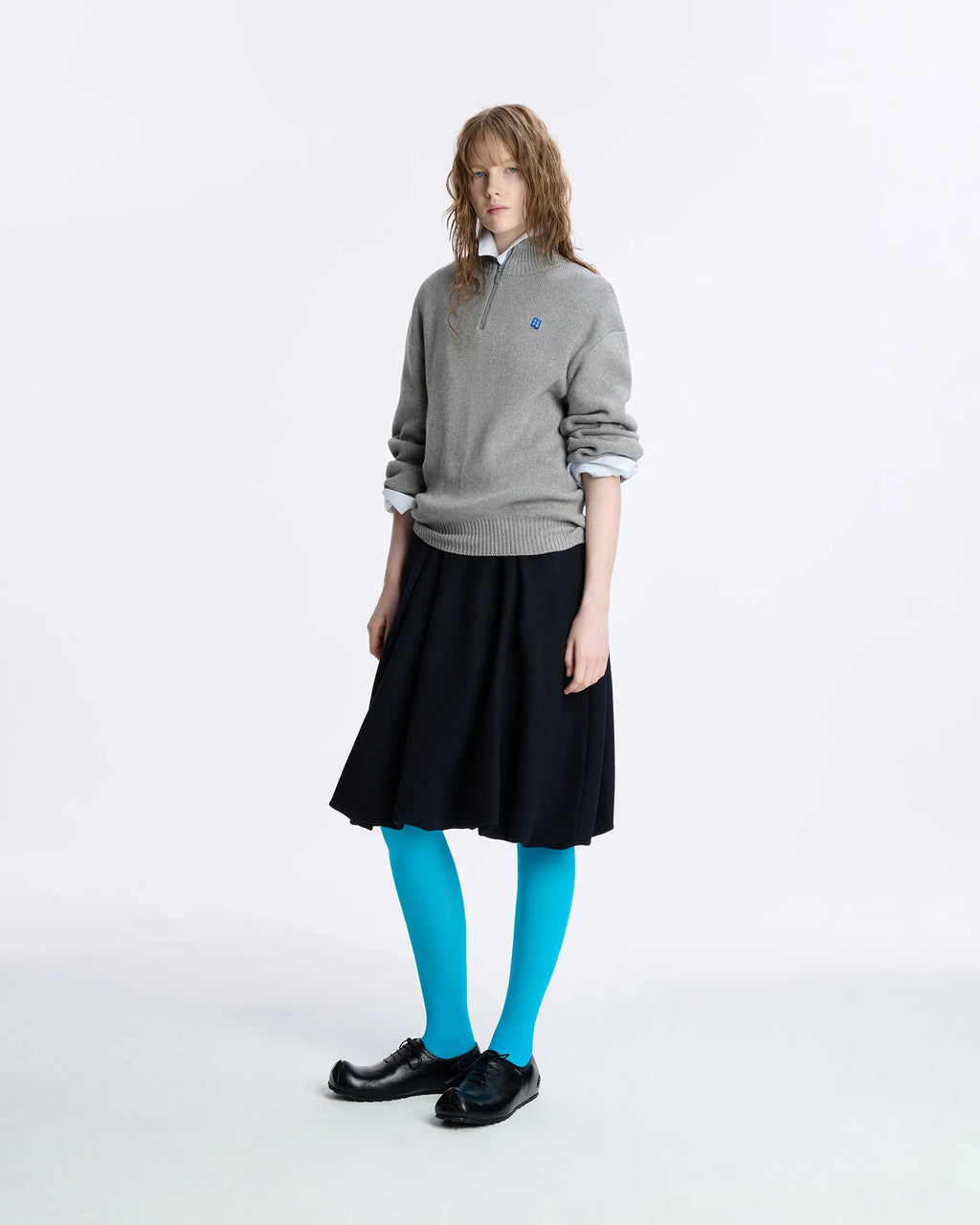 Ader Error - Sig; BL Tag Half Zip-Up Knit 01 (Grey) product image 13 | TRAB K-Fashion Australia