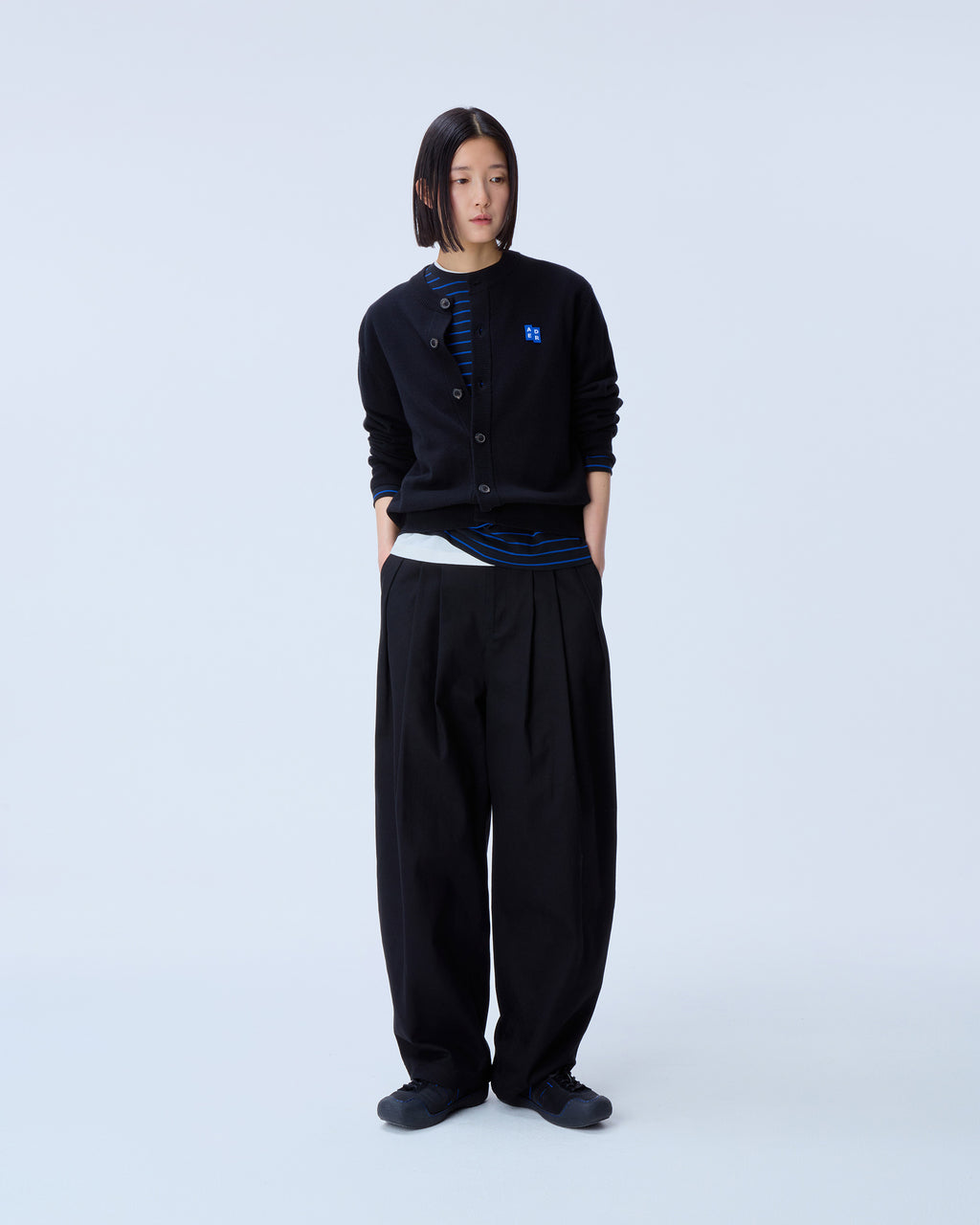 Ader Error - Sig; BL Tag cardigan 02 (Noir) product image 1 | TRAB K-Fashion Australia
