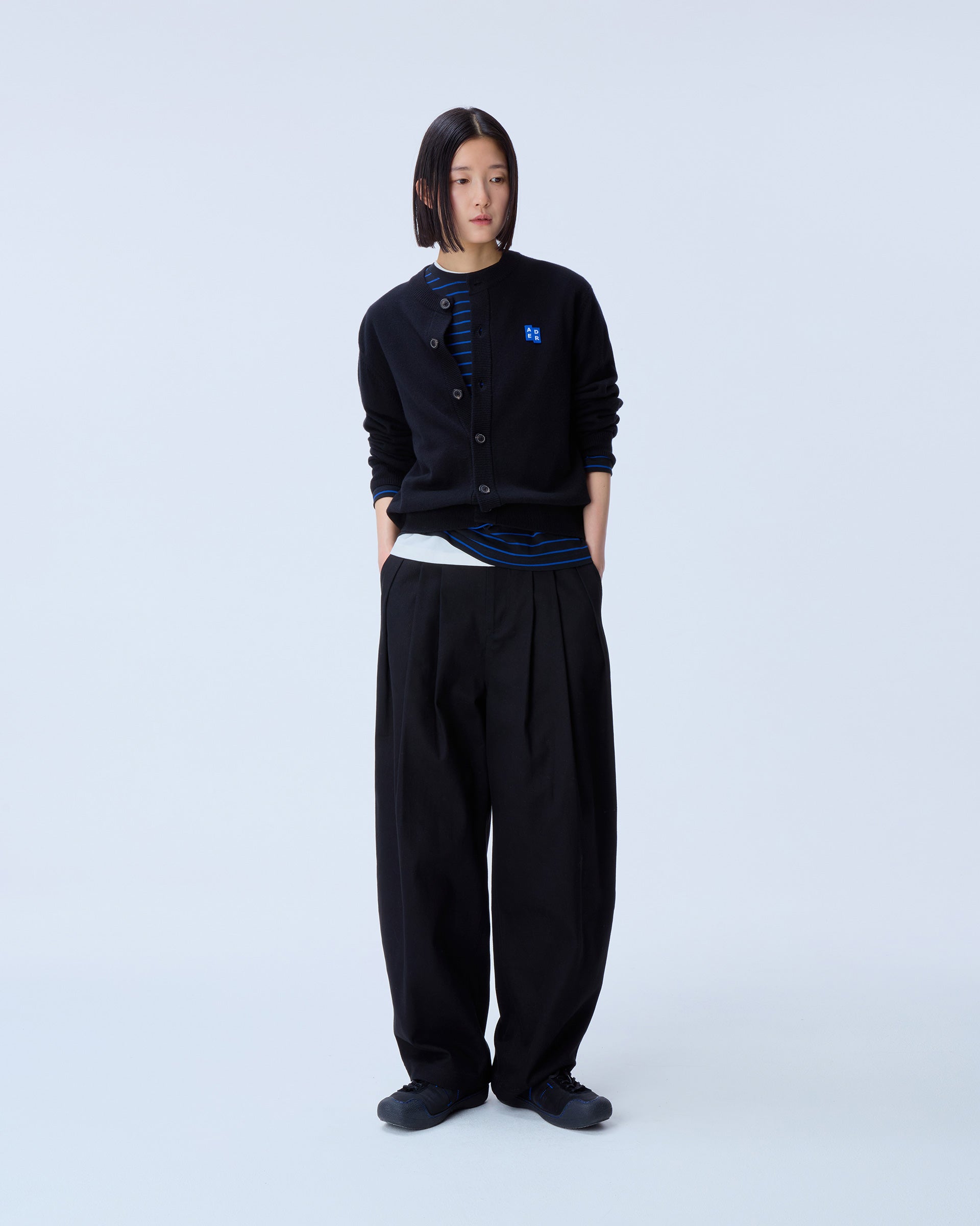 Ader Error - Sig; BL Tag cardigan 02 (Noir) product image 1 | TRAB K-Fashion Australia
