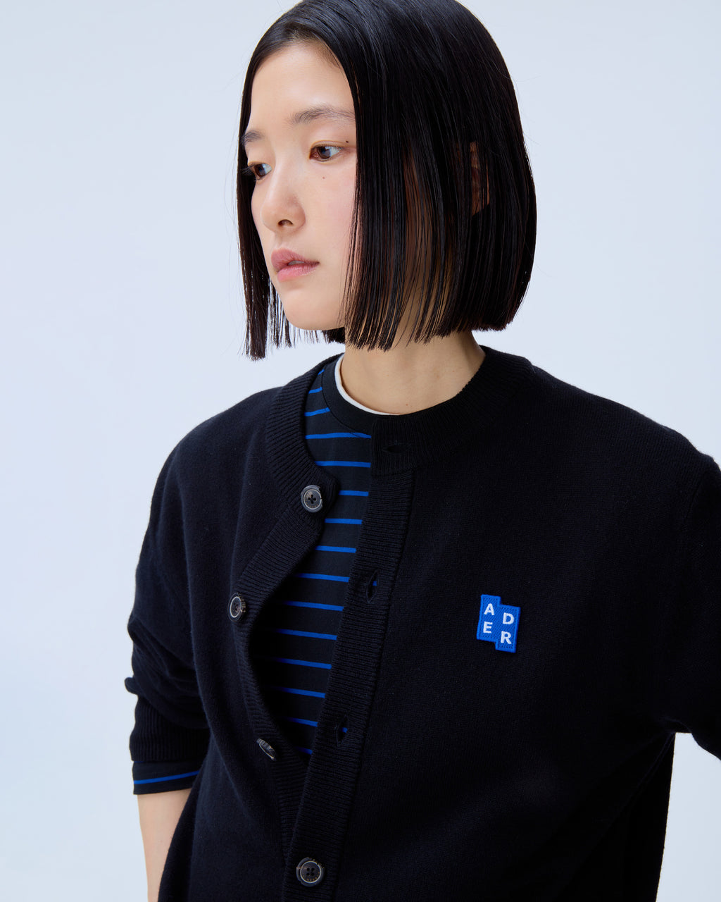 Ader Error - Sig; BL Tag cardigan 02 (Noir) product image 5 | TRAB K-Fashion Australia