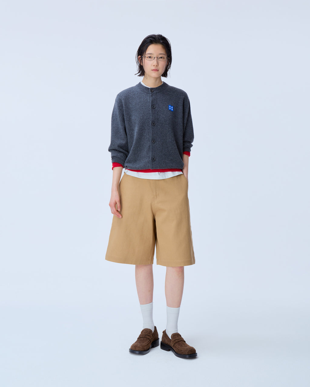 Ader Error - Sig; BL Tag cardigan 02 (Charcoal) product image 1 | TRAB K-Fashion Australia