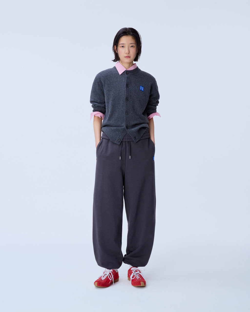 Ader Error - Sig; BL Tag cardigan 02 (Charcoal) product image 5 | TRAB K-Fashion Australia