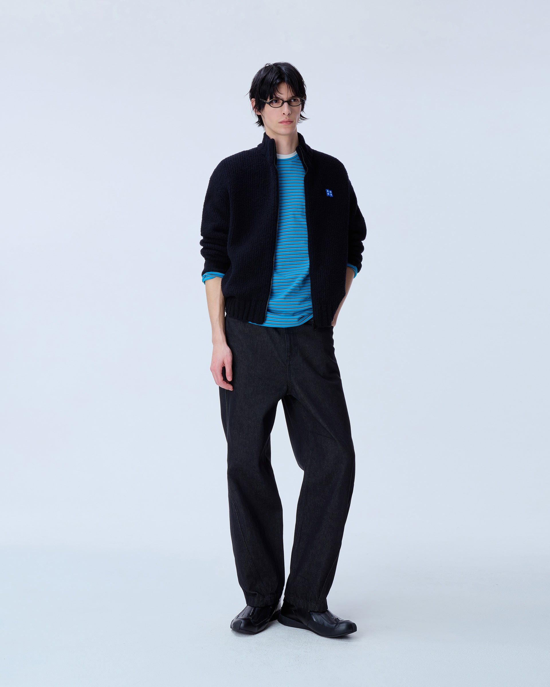 Ader Error - Sig; BL Tag knit zip-up 01 (Noir) product image 9 | TRAB K-Fashion Australia