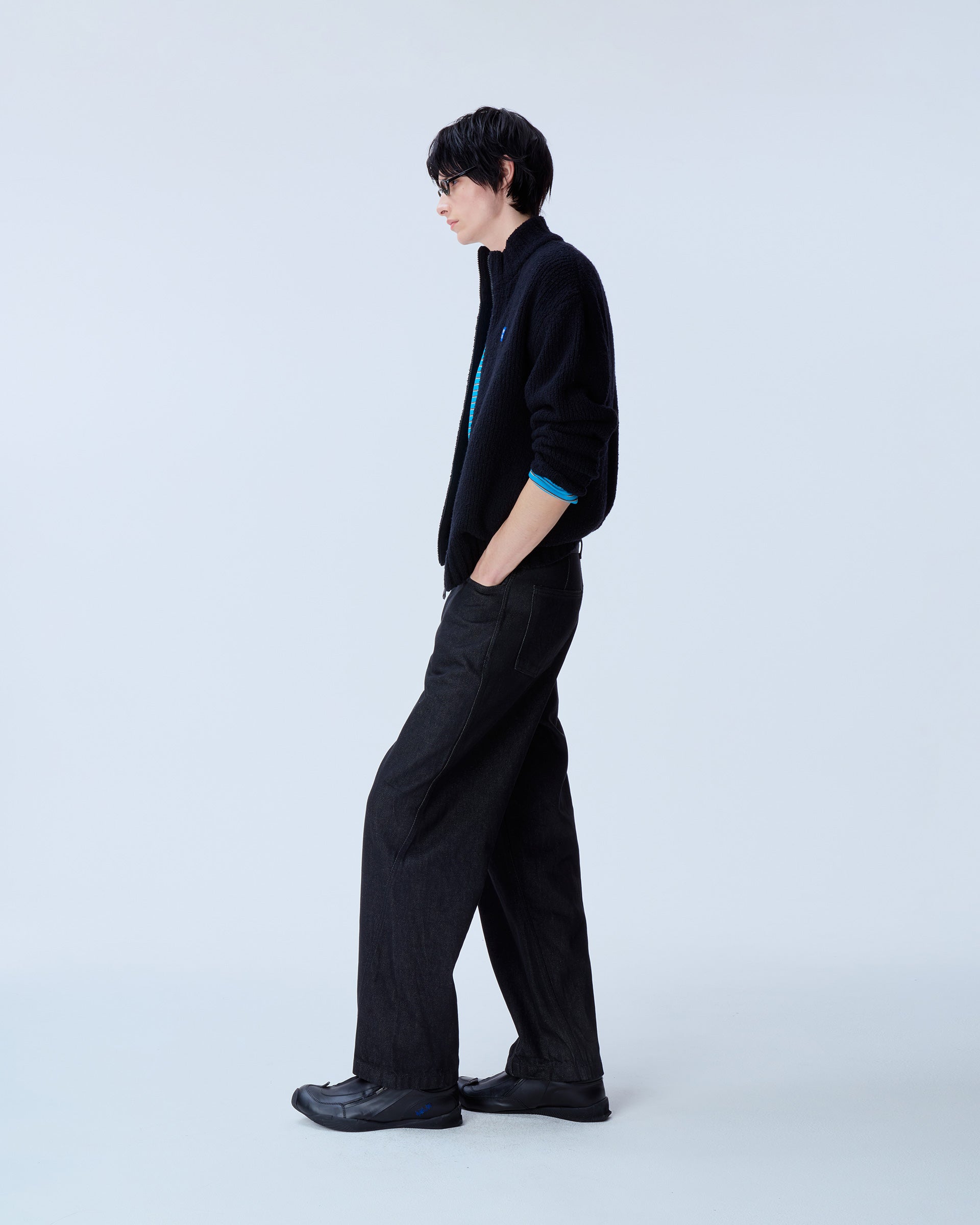 Ader Error - Sig; BL Tag knit zip-up 01 (Noir) product image 10 | TRAB K-Fashion Australia