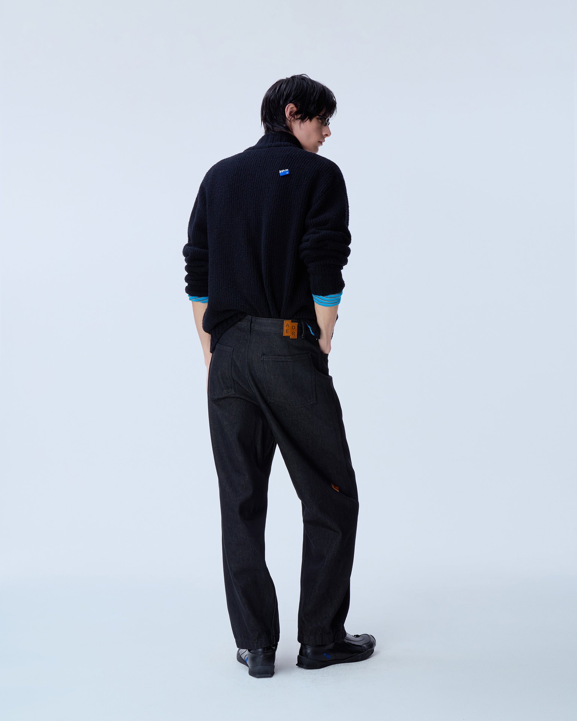 Ader Error - Sig; BL Tag knit zip-up 01 (Noir) product image 11 | TRAB K-Fashion Australia