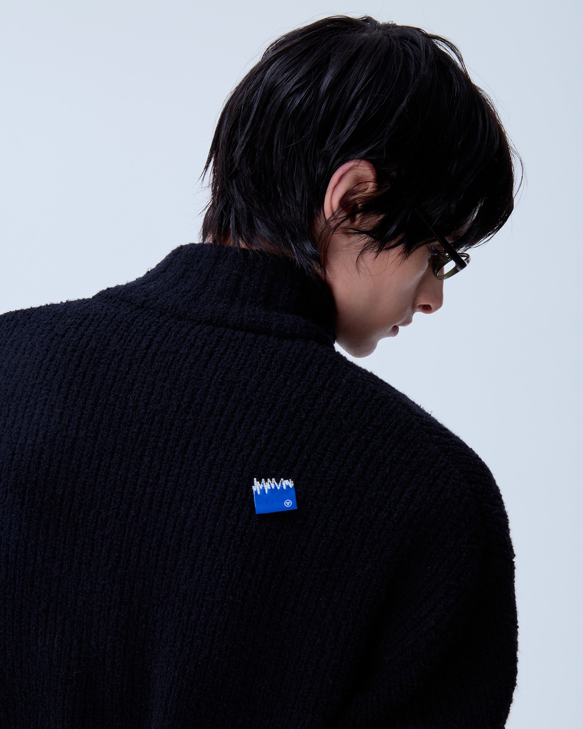 Ader Error - Sig; BL Tag knit zip-up 01 (Noir) product image 14 | TRAB K-Fashion Australia